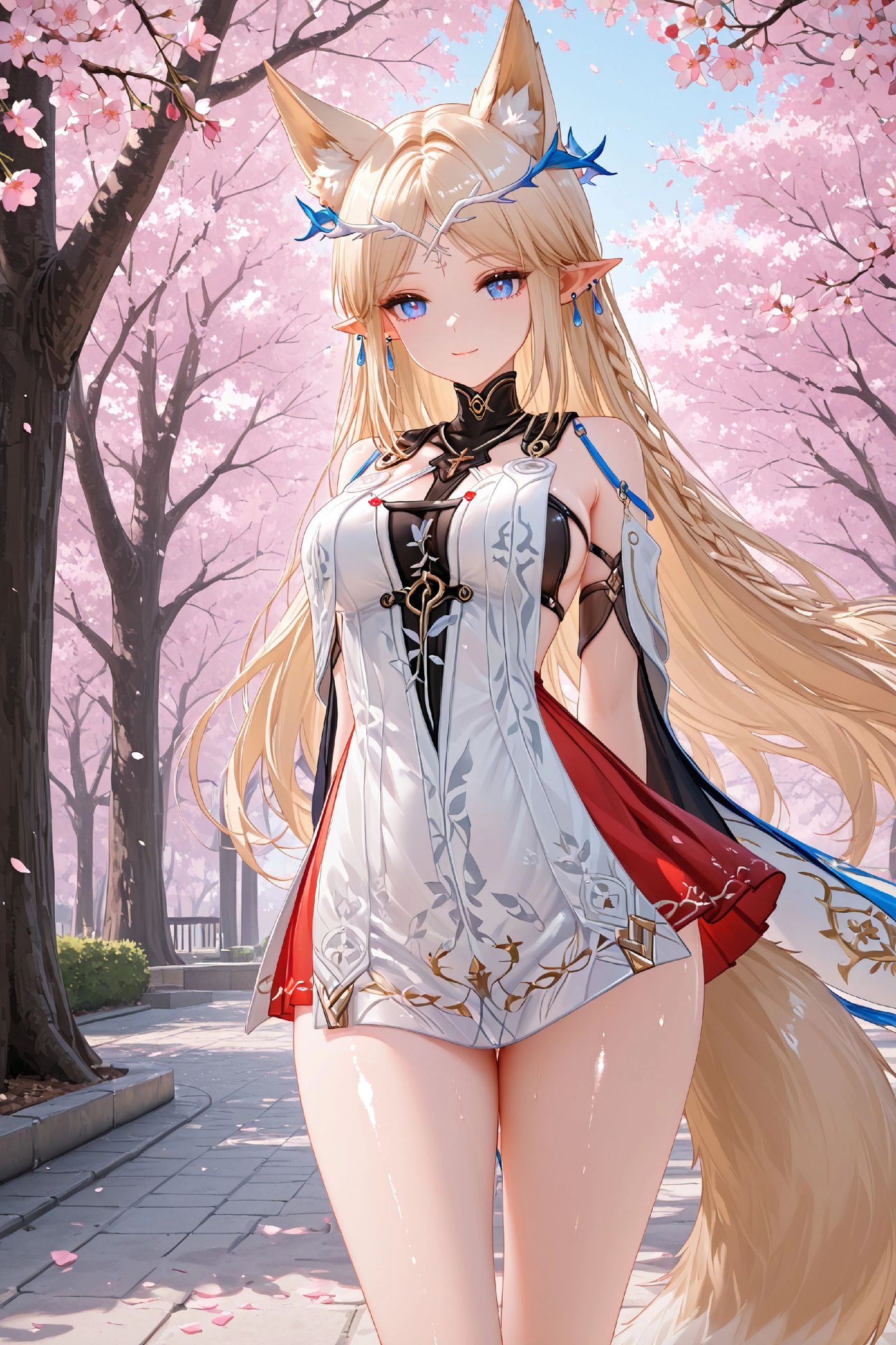 游戏角色 唯美画风景二次元少女 鸣潮卡提希娅 兽耳尾巴,第1张