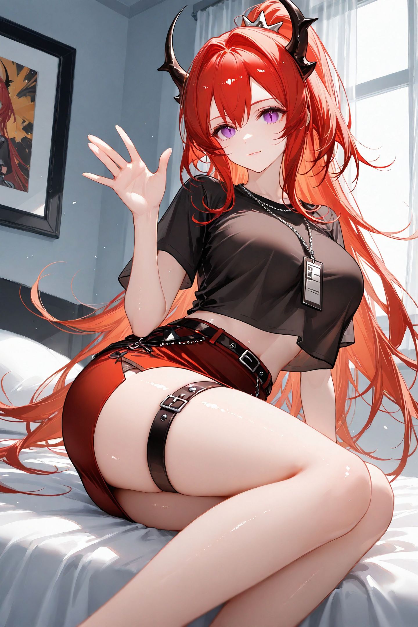 二次元少女 游戏明日方舟 居家美腿 手机锁屏壁纸,第3张