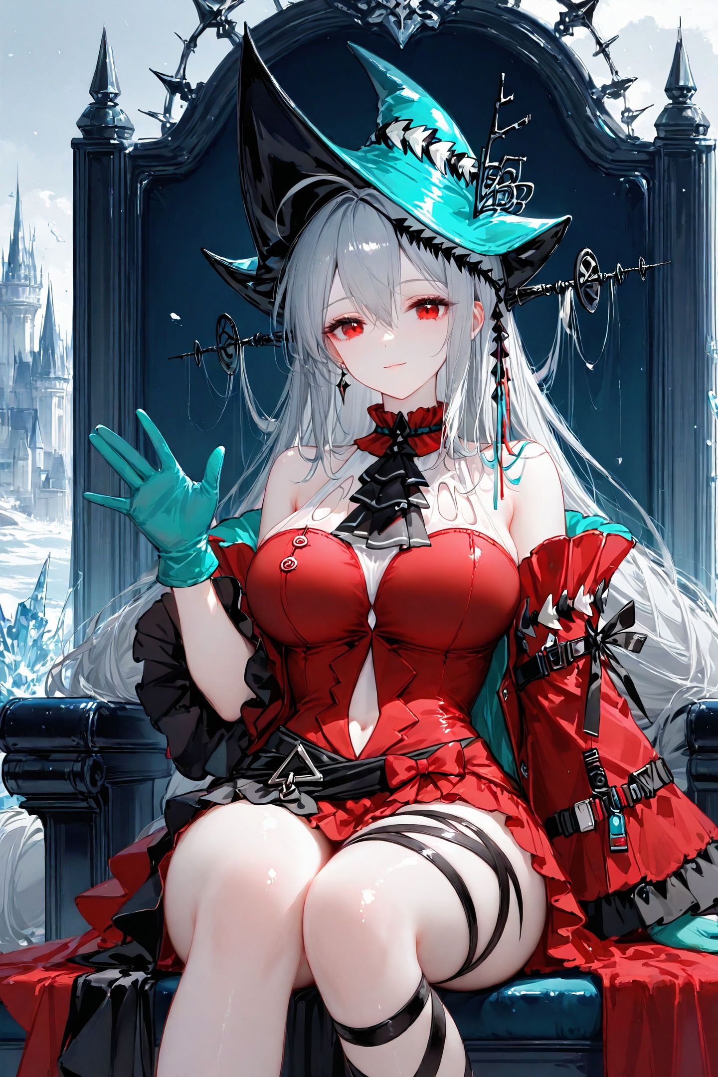 二次元少女 明日方舟斯卡蒂 美图壁纸美腿 推荐分享收藏,第2张