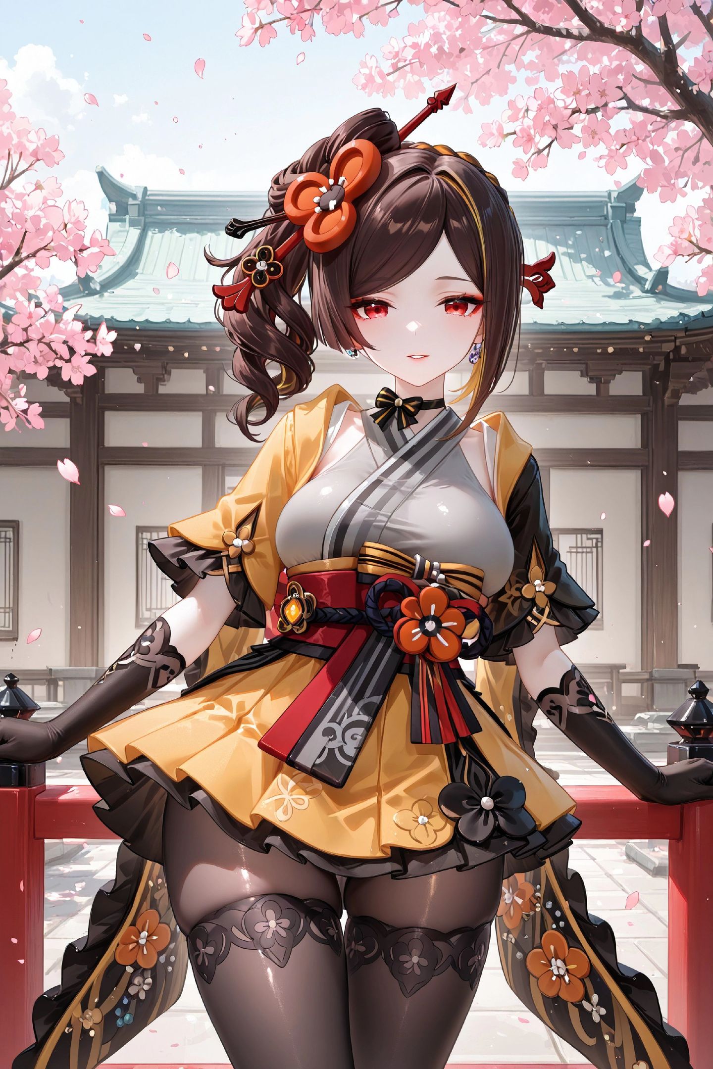 原神千织 二次元女孩 丝袜黑丝樱花可爱,第2张