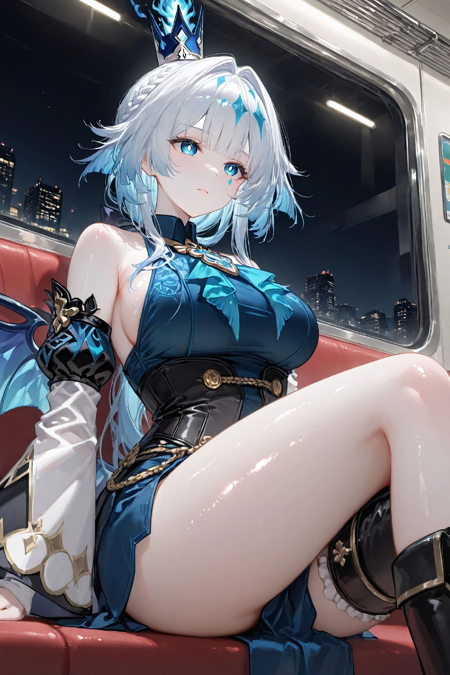 游戏手游二次元少女 崩坏星穹铁道刻律德菈 地铁高铁都市,第1张
