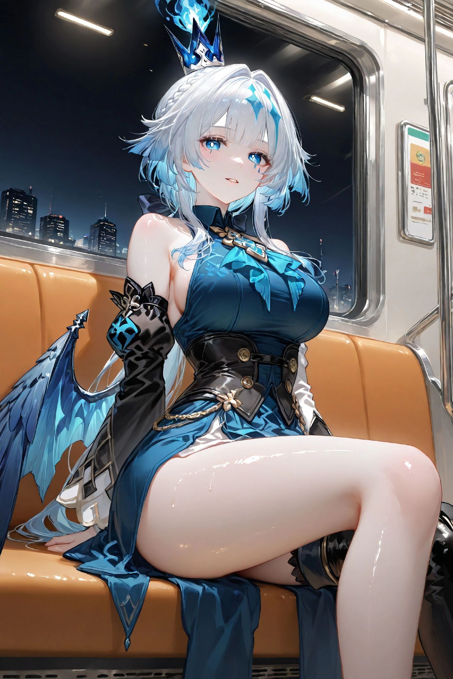 游戏手游二次元少女 崩坏星穹铁道刻律德菈 地铁高铁都市,第2张