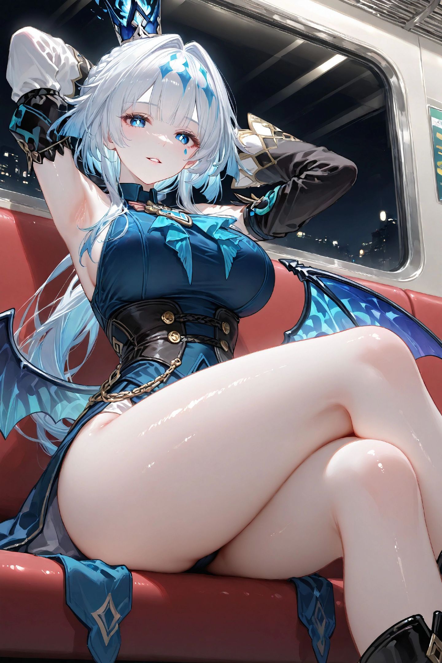 游戏手游二次元少女 崩坏星穹铁道刻律德菈 地铁高铁都市,第3张