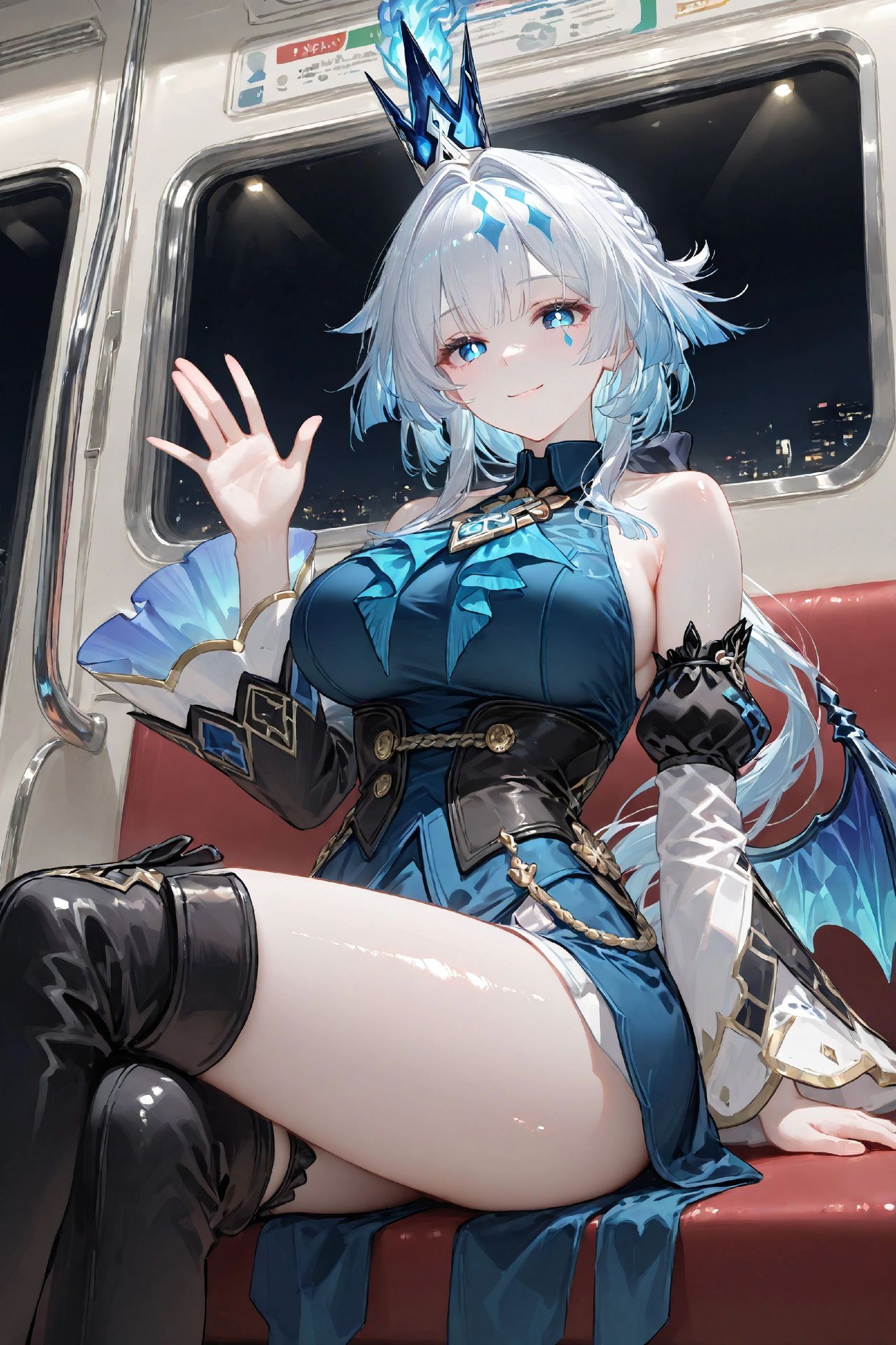 游戏手游二次元少女 崩坏星穹铁道刻律德菈 地铁高铁都市,第4张