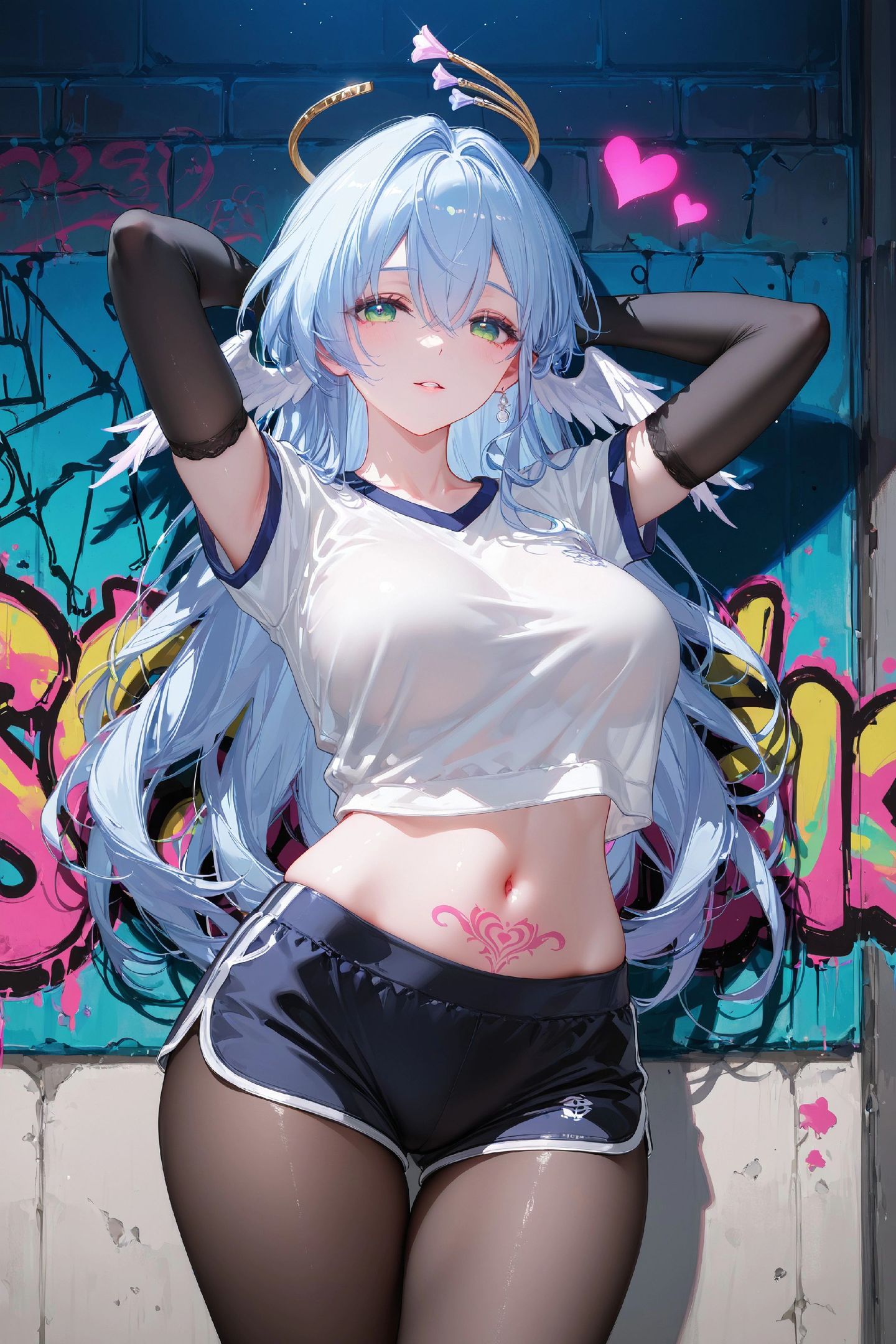 二次元游戏人物少女崩坏星穹铁道知更鸟 黑丝运动服魅魔纹,第2张