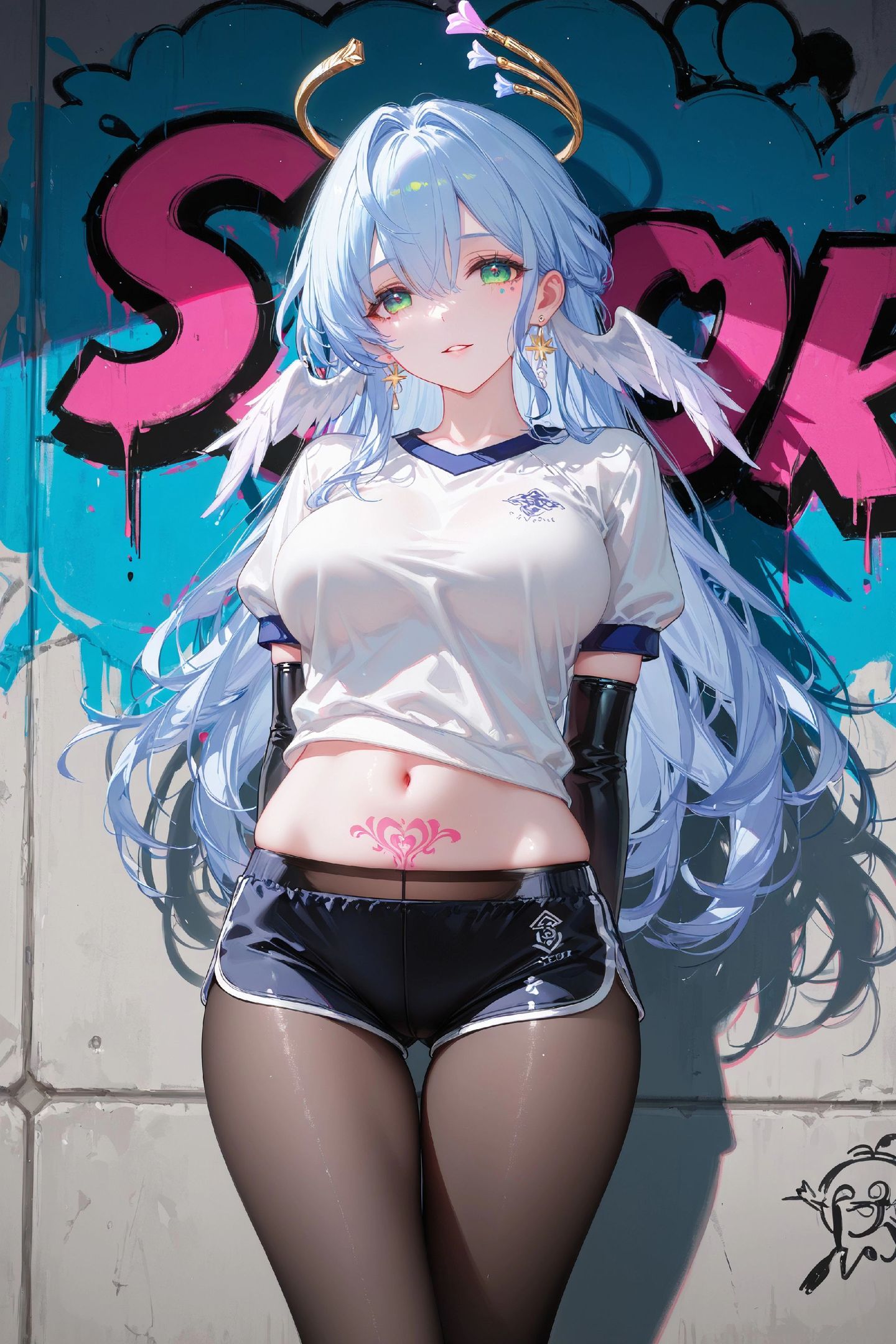 二次元游戏人物少女崩坏星穹铁道知更鸟 黑丝运动服魅魔纹,第3张