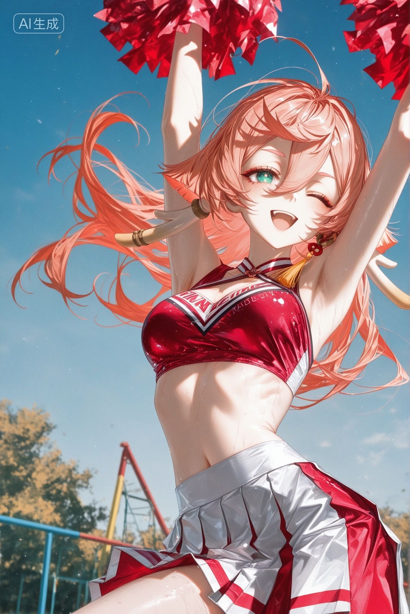 原神二次元游戏人物二创啦啦队 唯美画风美图,第5张 原神二次元游戏人物二创啦啦队 唯美画风美图,第5张