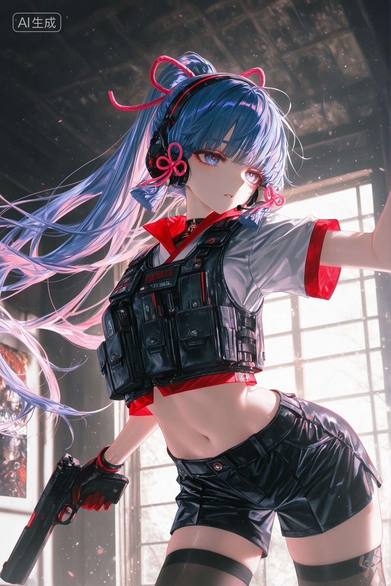 原神壁纸 丝袜黑丝 帅气皮衣,第6张