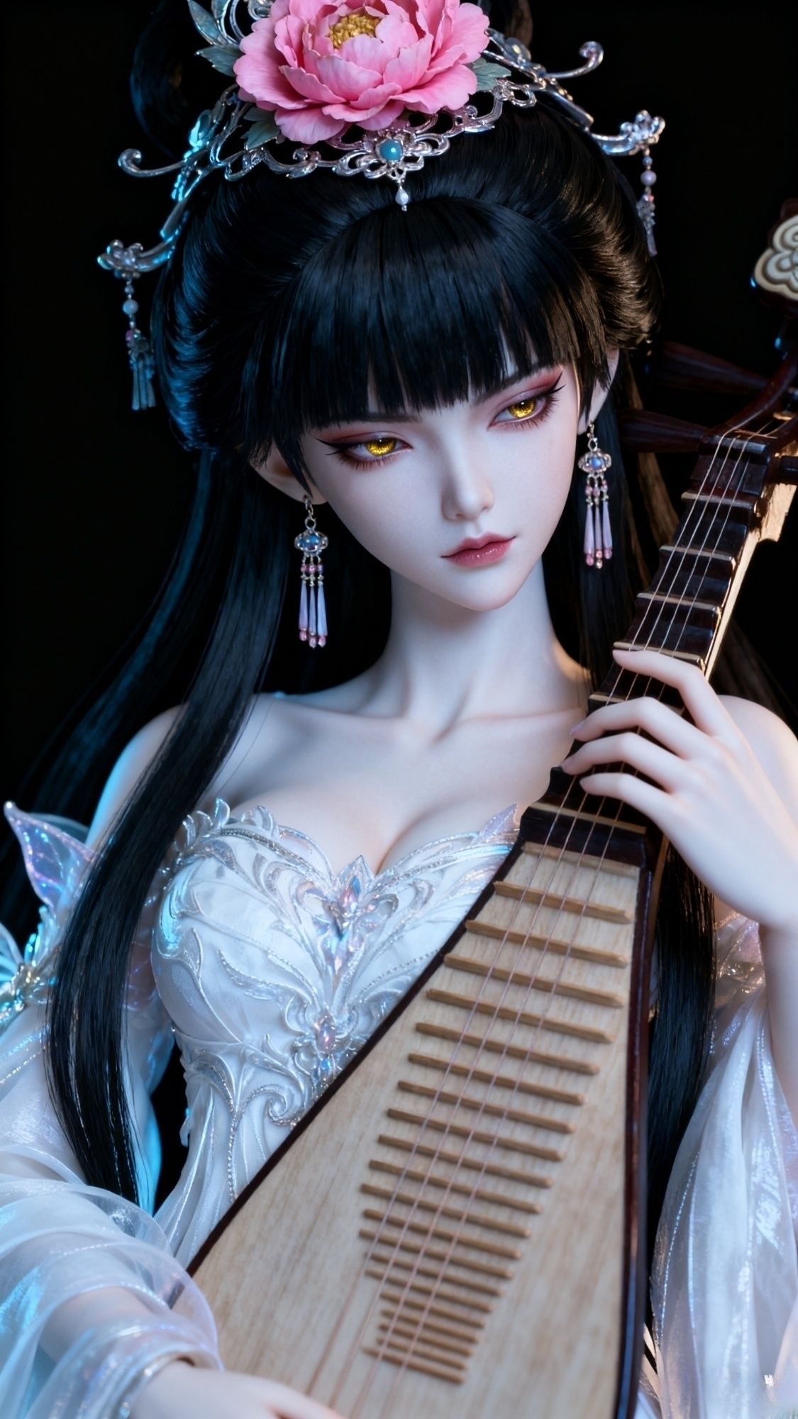 琵琶歌姬高清壁纸 ai创作美出高级感古风美女,第1张 琵琶歌姬高清壁纸 ai创作美出高级感古风美女,第1张