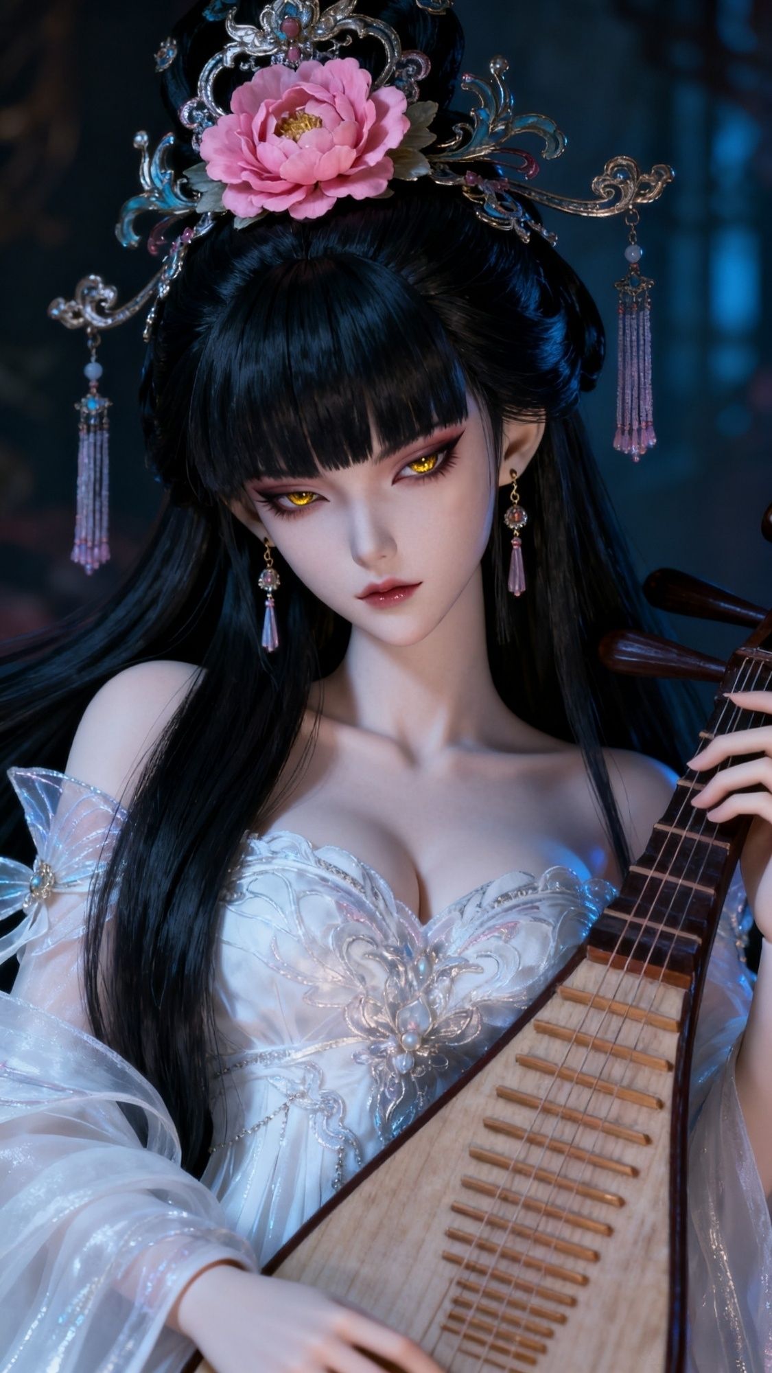 琵琶歌姬高清壁纸 ai创作美出高级感古风美女,第2张 琵琶歌姬高清壁纸 ai创作美出高级感古风美女,第2张