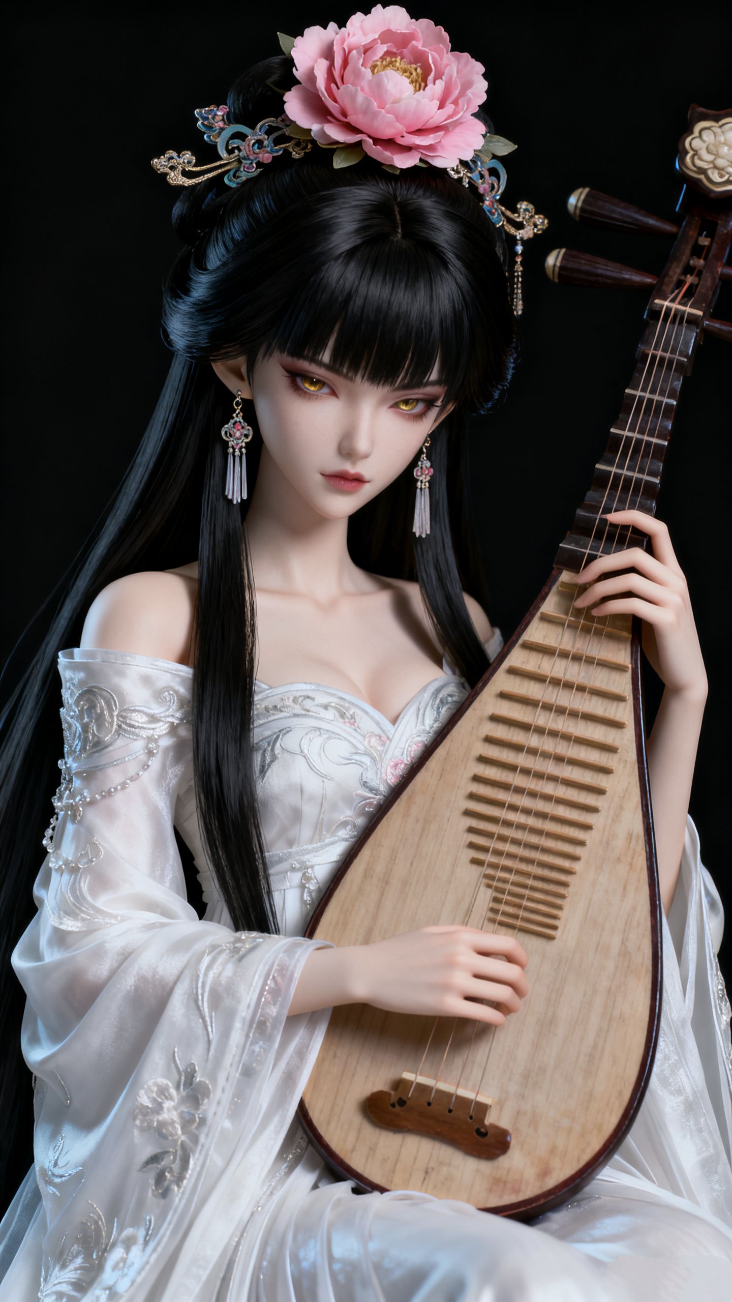 琵琶歌姬高清壁纸 ai创作美出高级感古风美女,第5张 琵琶歌姬高清壁纸 ai创作美出高级感古风美女,第5张