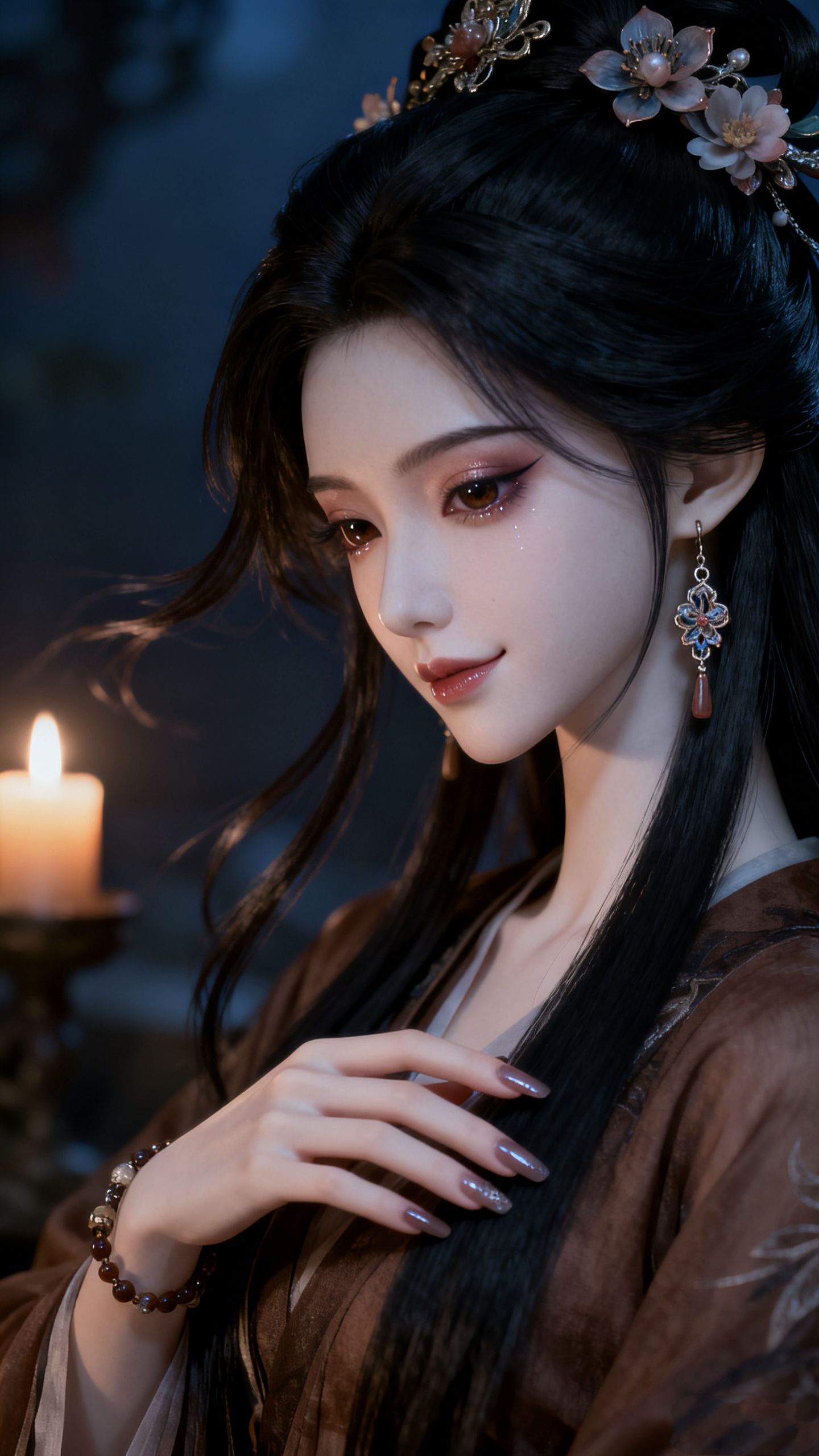 烛火照佳人 美女古风造型AI创作 美女壁纸,第5张 烛火照佳人 美女古风造型AI创作 美女壁纸,第5张