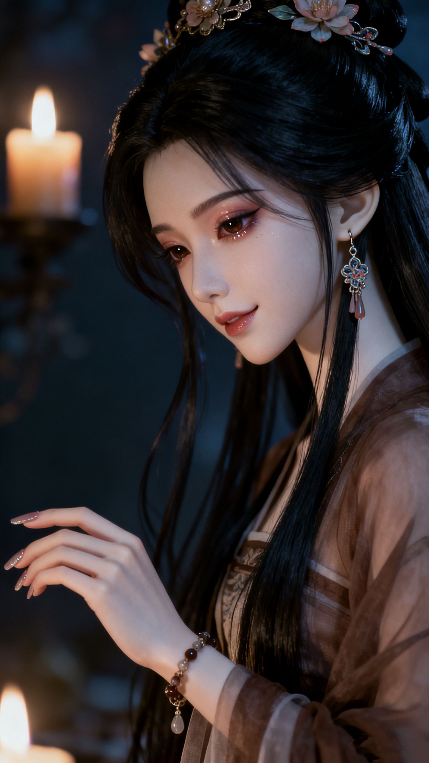 烛火照佳人 美女古风造型AI创作 美女壁纸,第4张 烛火照佳人 美女古风造型AI创作 美女壁纸,第4张