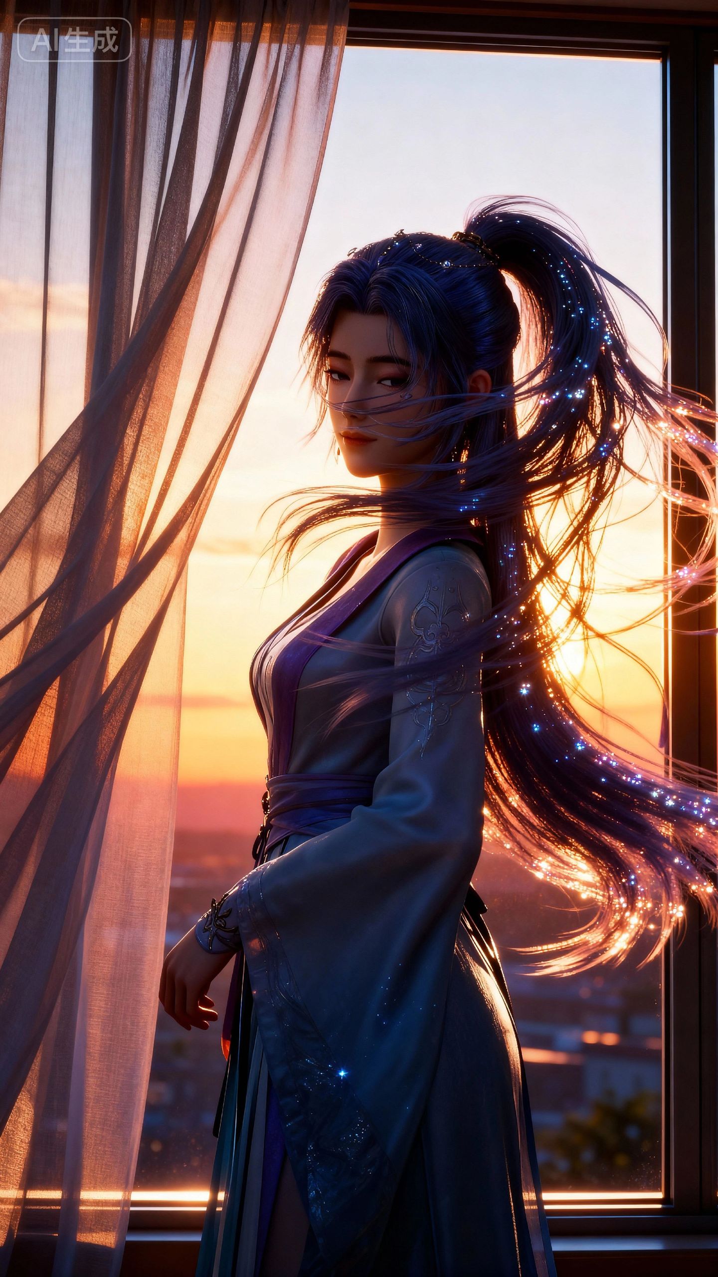 云霄仙子还是太美了 国漫女神壁纸动漫美女 现代场景背景在线免费看,第3张