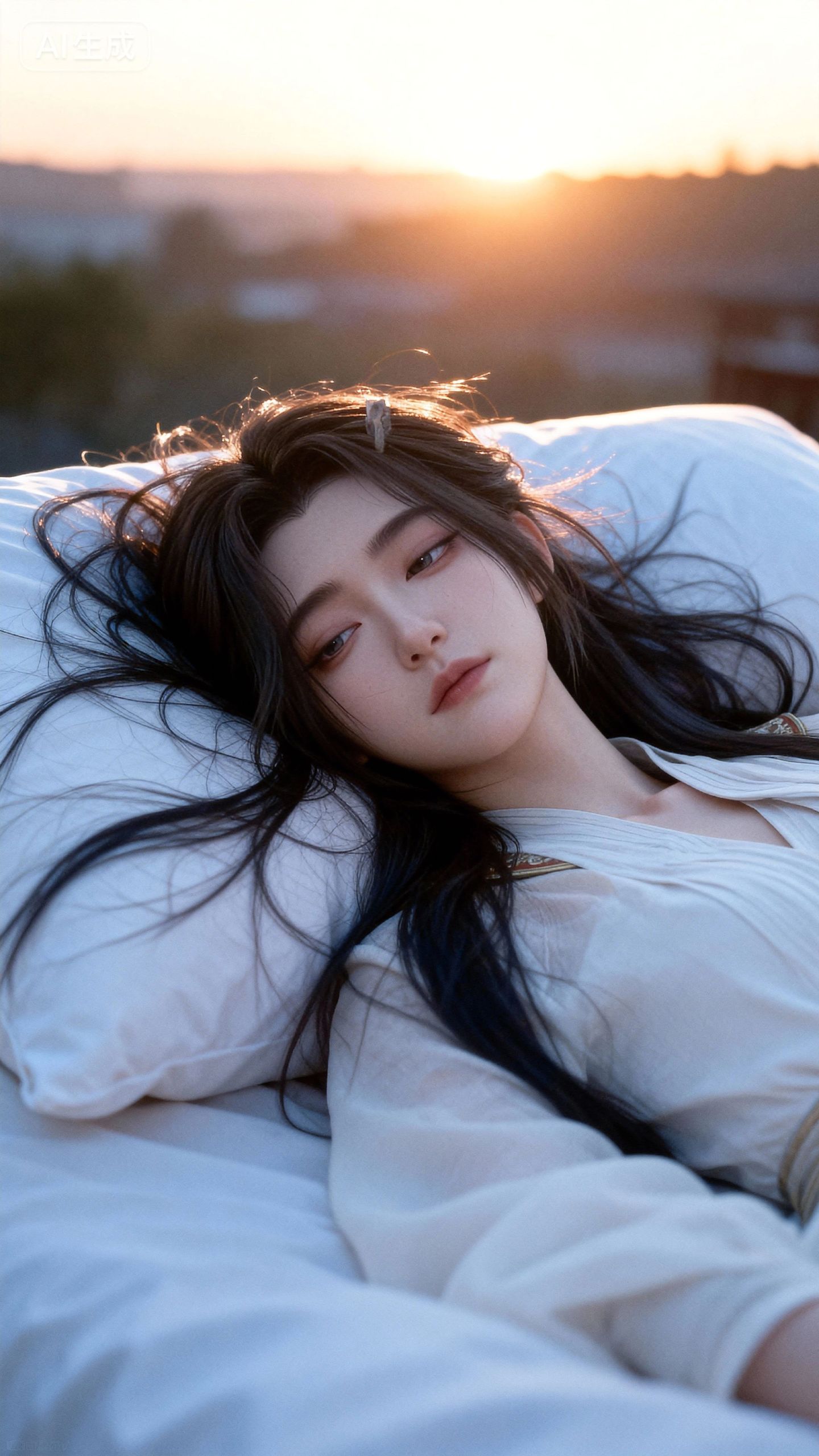 御姐玉灵 早起的玉灵有点欲罢不能 手机壁纸 国漫女神凌玉灵美女,第5张