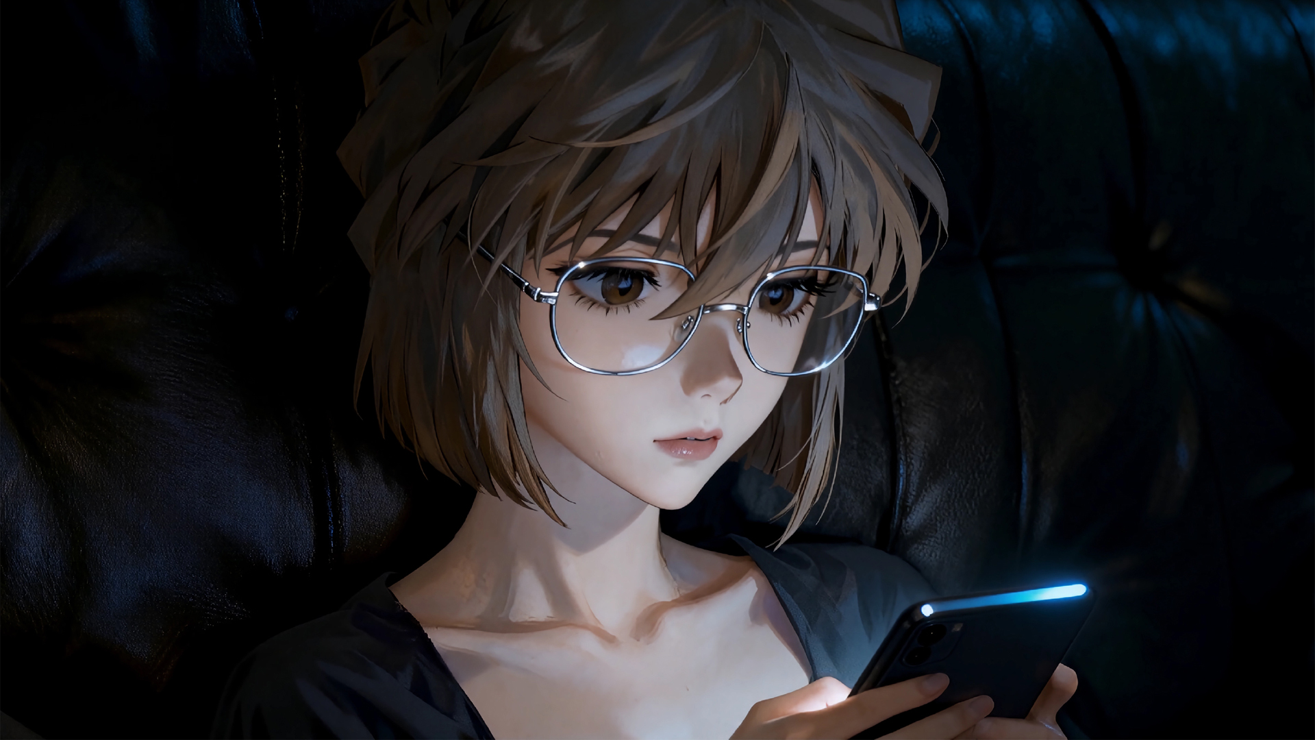 灰原哀雪莉暗黑系电脑壁纸 cosplay教程 二次元漫展 二次元手办开箱,第1张