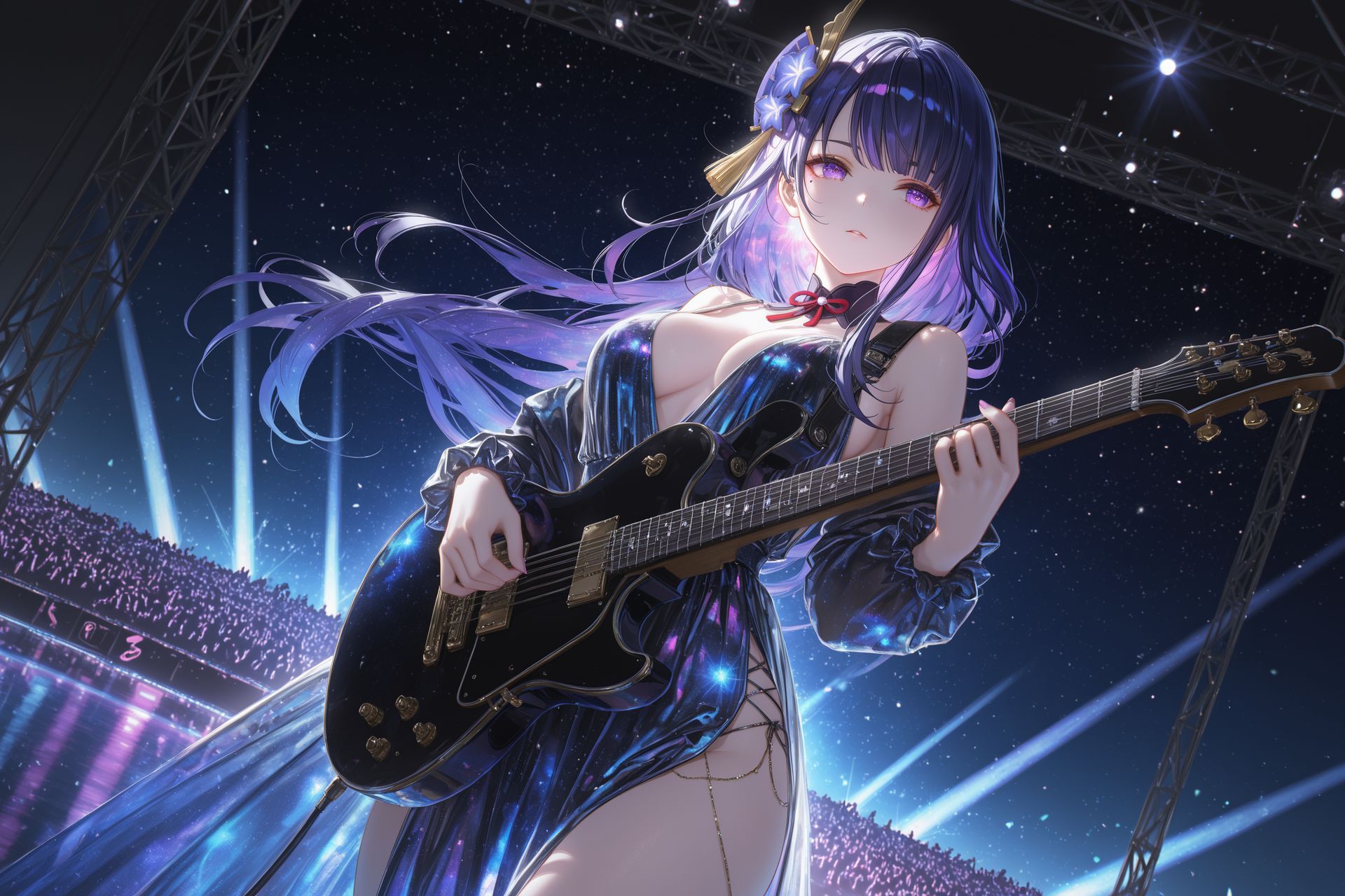 星空吉他手！原神 崩坏星穹铁道 鸣潮 鬼灭之刃 芙宁娜 二次元 cos 服,第1张