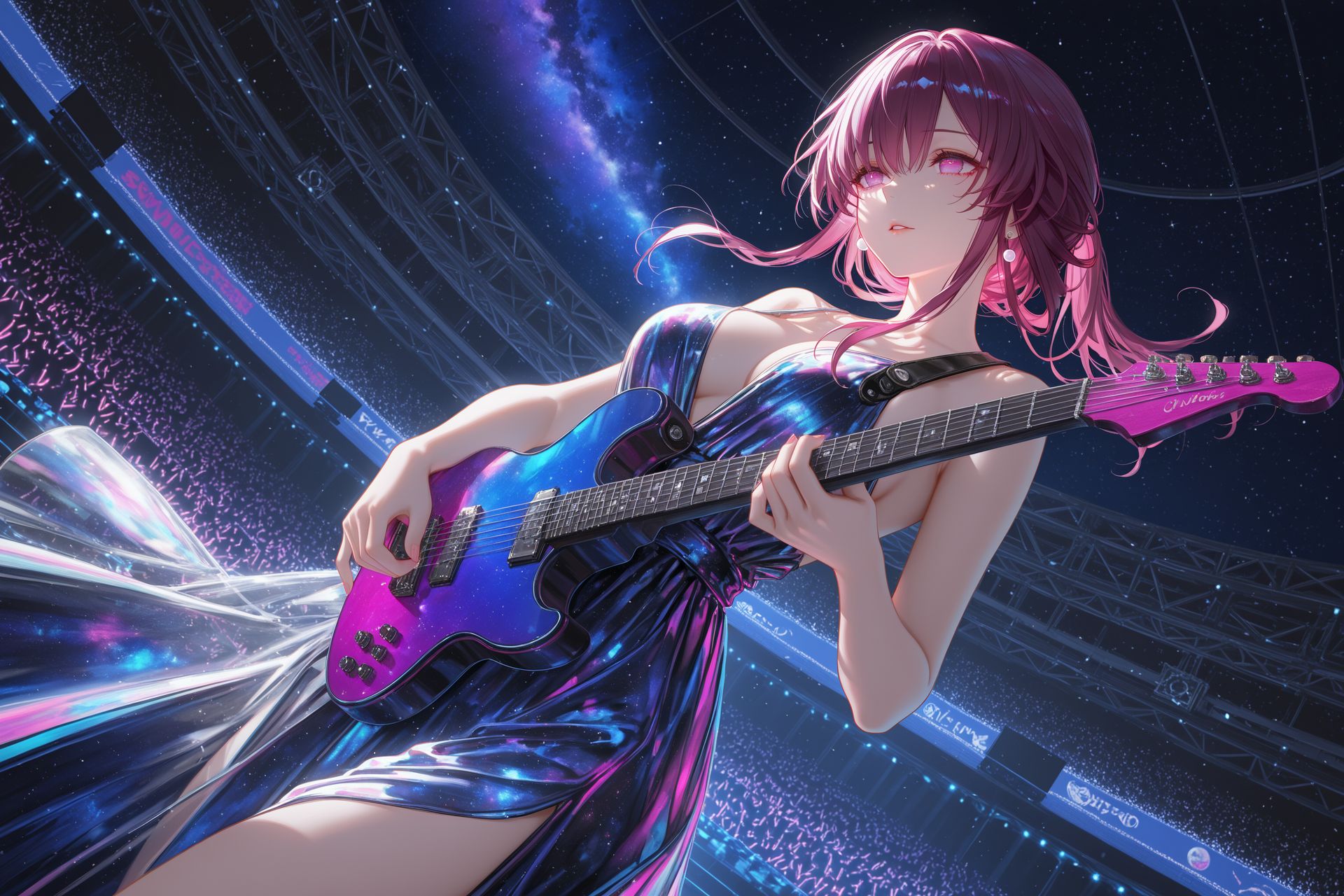 星空吉他手！原神 崩坏星穹铁道 鸣潮 鬼灭之刃 芙宁娜 二次元 cos 服,第2张