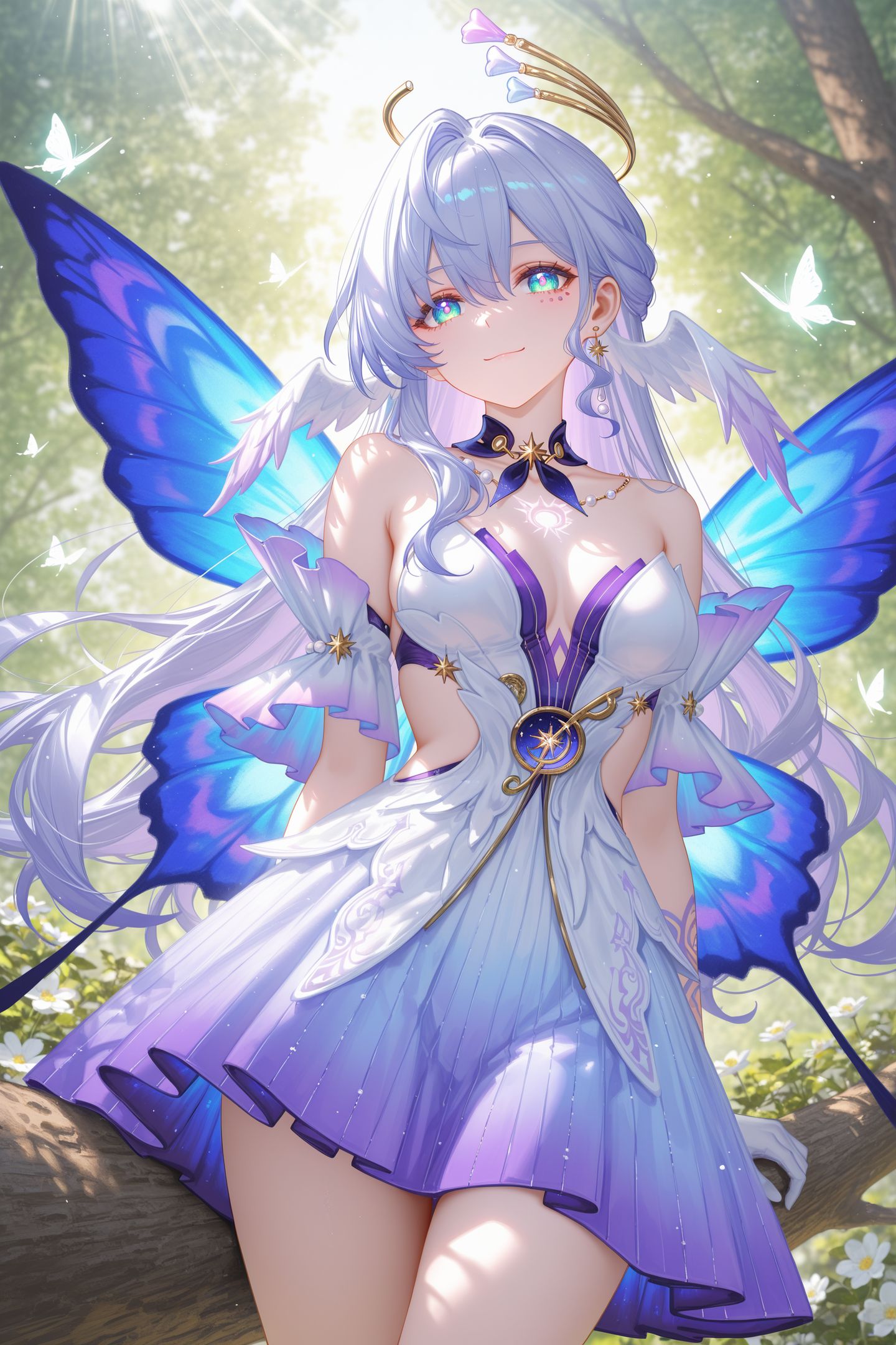 全新绿色森林蝴蝶女神，原神 崩坏星穹铁道 火影忍者 鬼灭之刃 葬送的芙莉莲,第5张