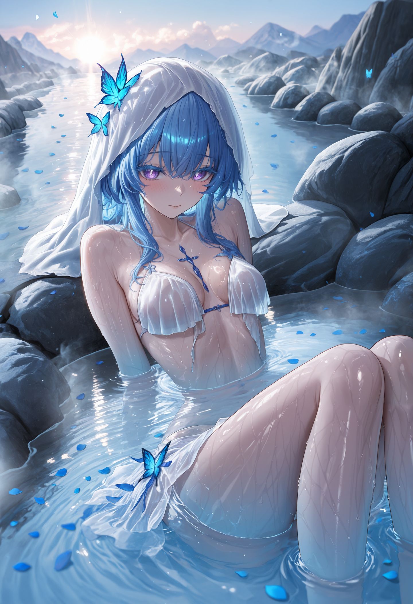 好想泡温泉啊。游戏鸣潮二次元少女 高清壁纸,第1张