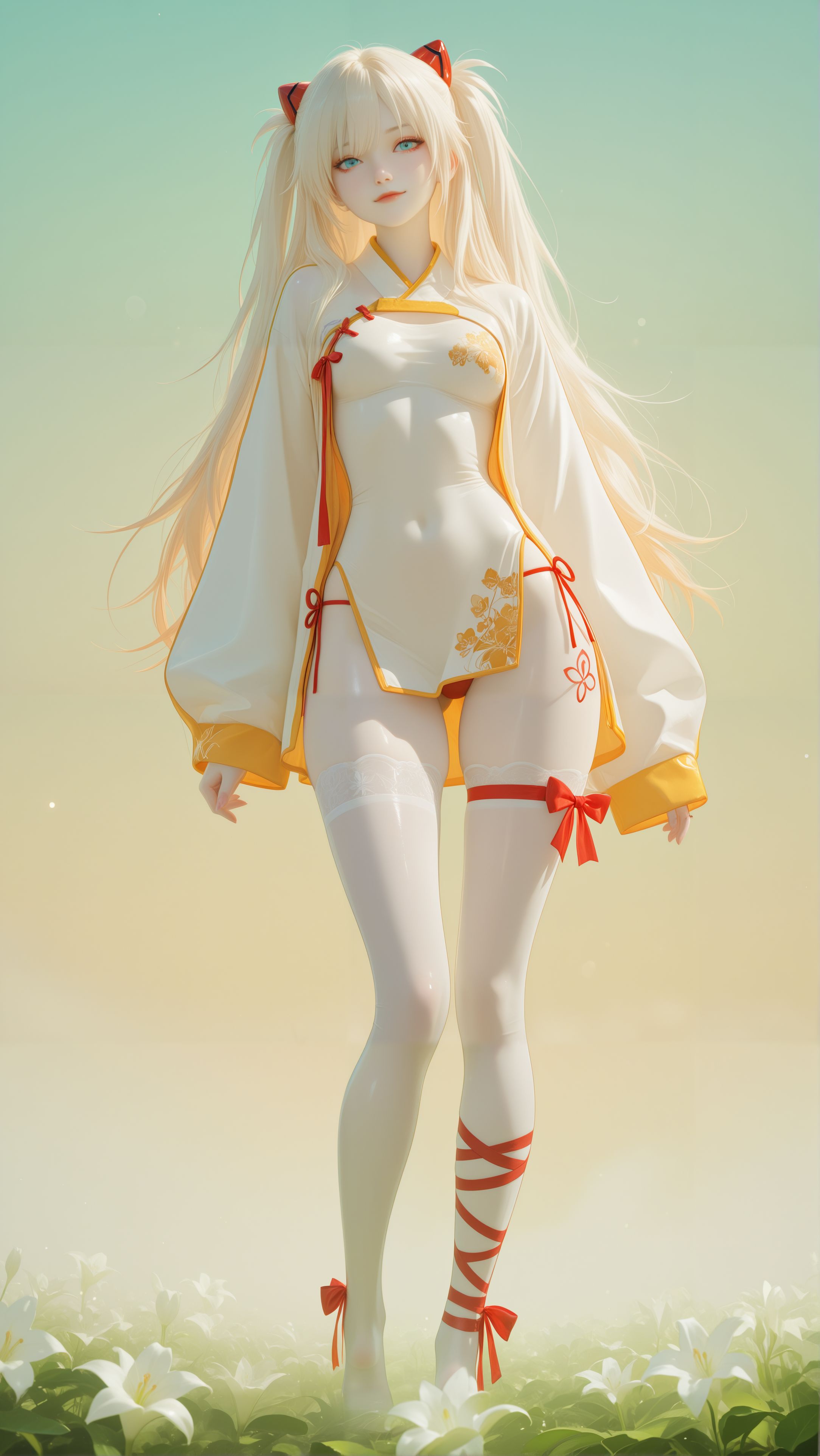 明日香新画风coser动漫美女旗袍裤袜白丝 二次元平台、二次元话题,第1张