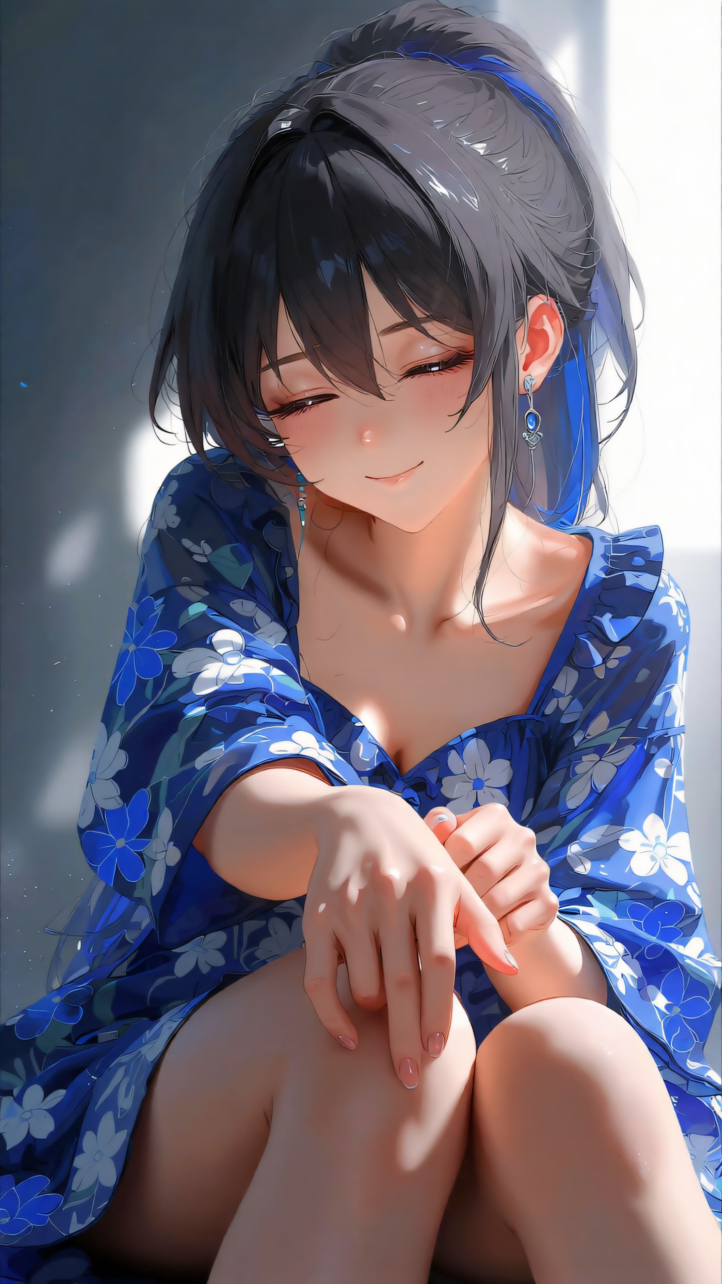 黑系露肩上衣氛围感颜值暴击 二次元美图插画美女分享,第2张