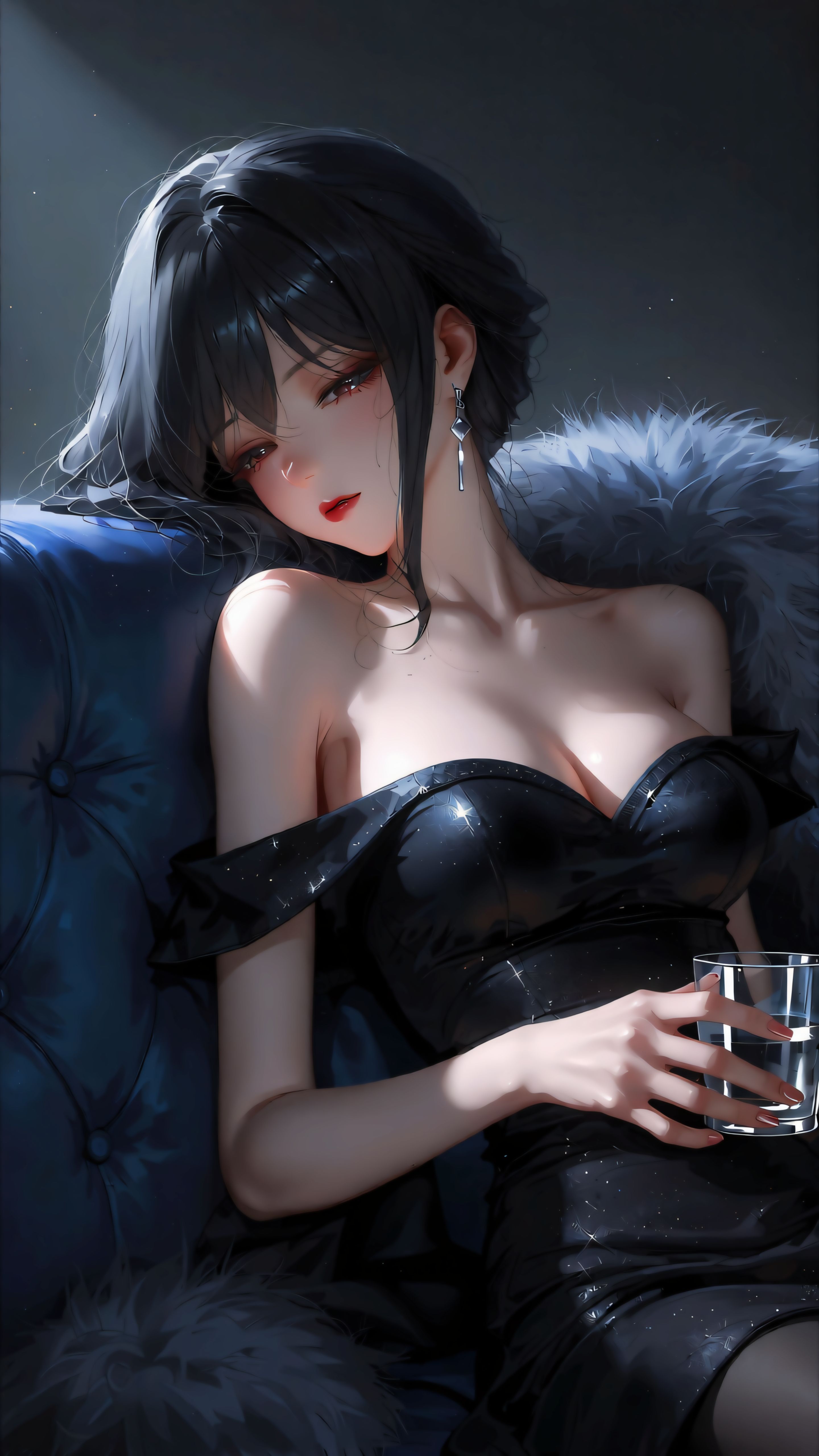 星空礼服御姐，美到自带高光。完美身材绝美花魁超清美图,第1张