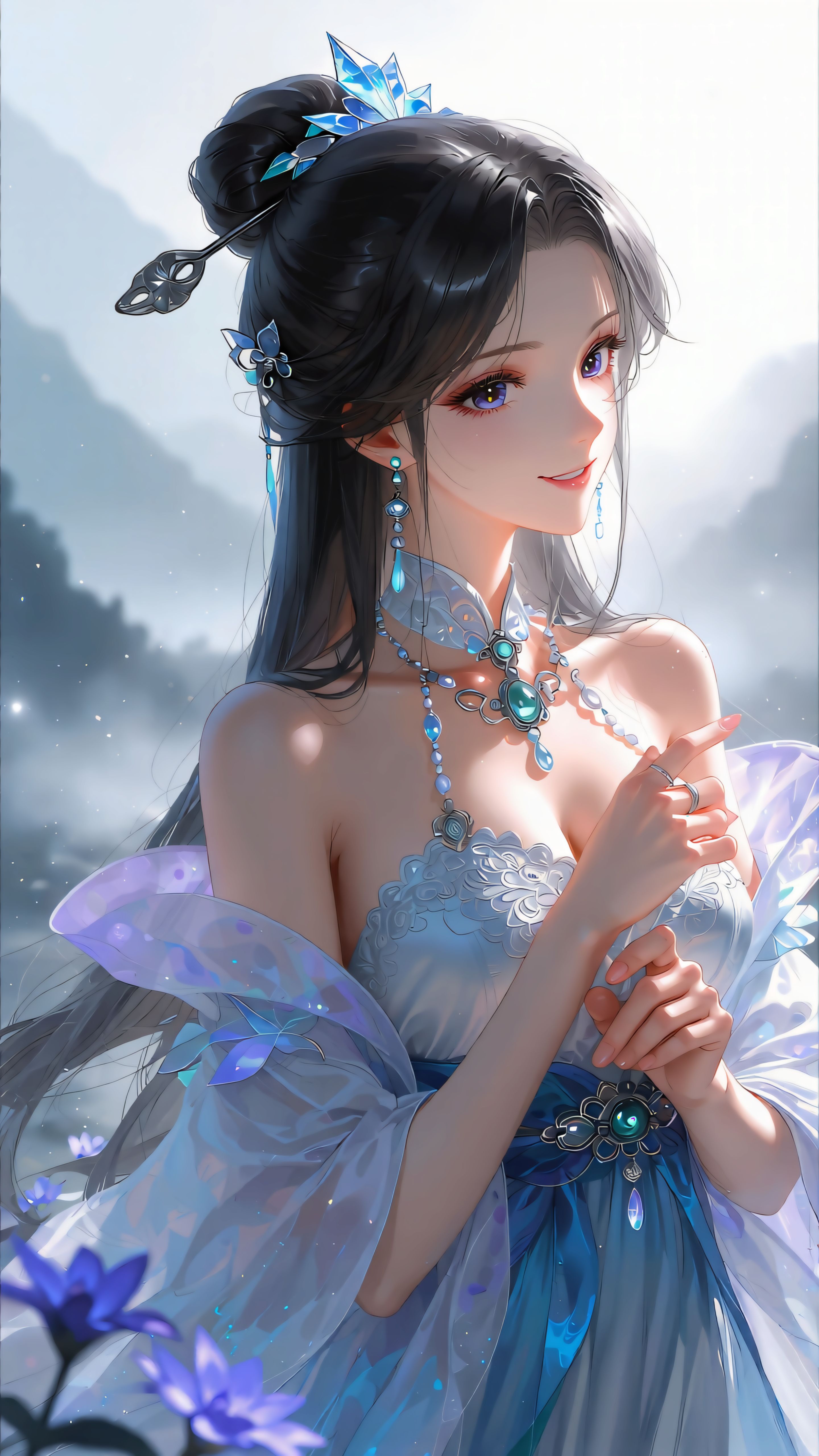星空礼服御姐，美到自带高光。完美身材绝美花魁超清美图,第3张