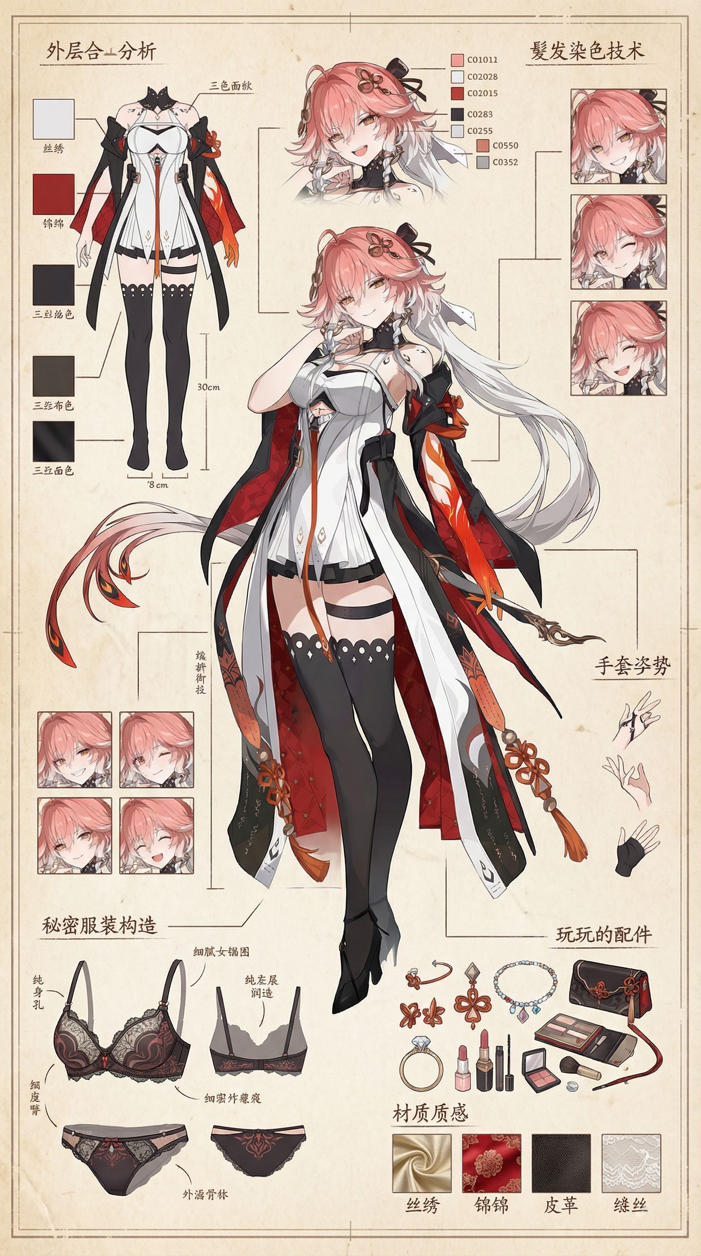 细节内部搭配 鸣潮角色人物解析ai二次元美图,第1张