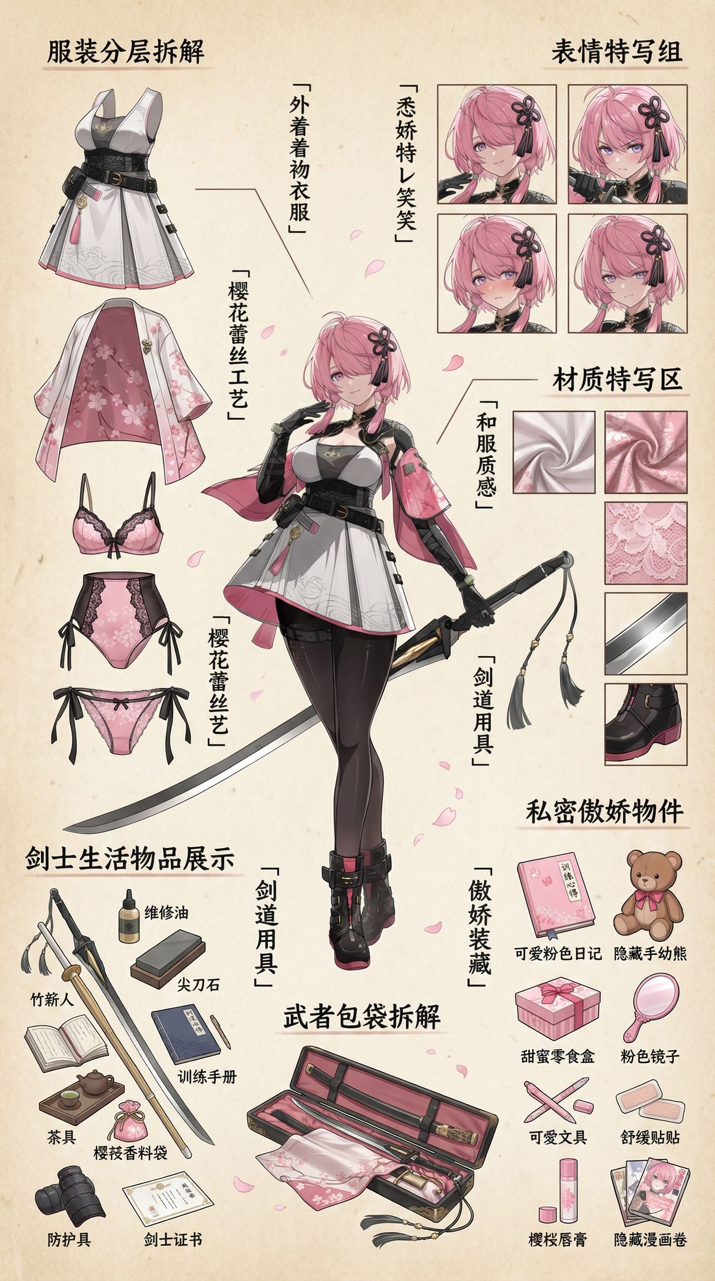 细节内部搭配 鸣潮角色人物解析ai二次元美图,第3张