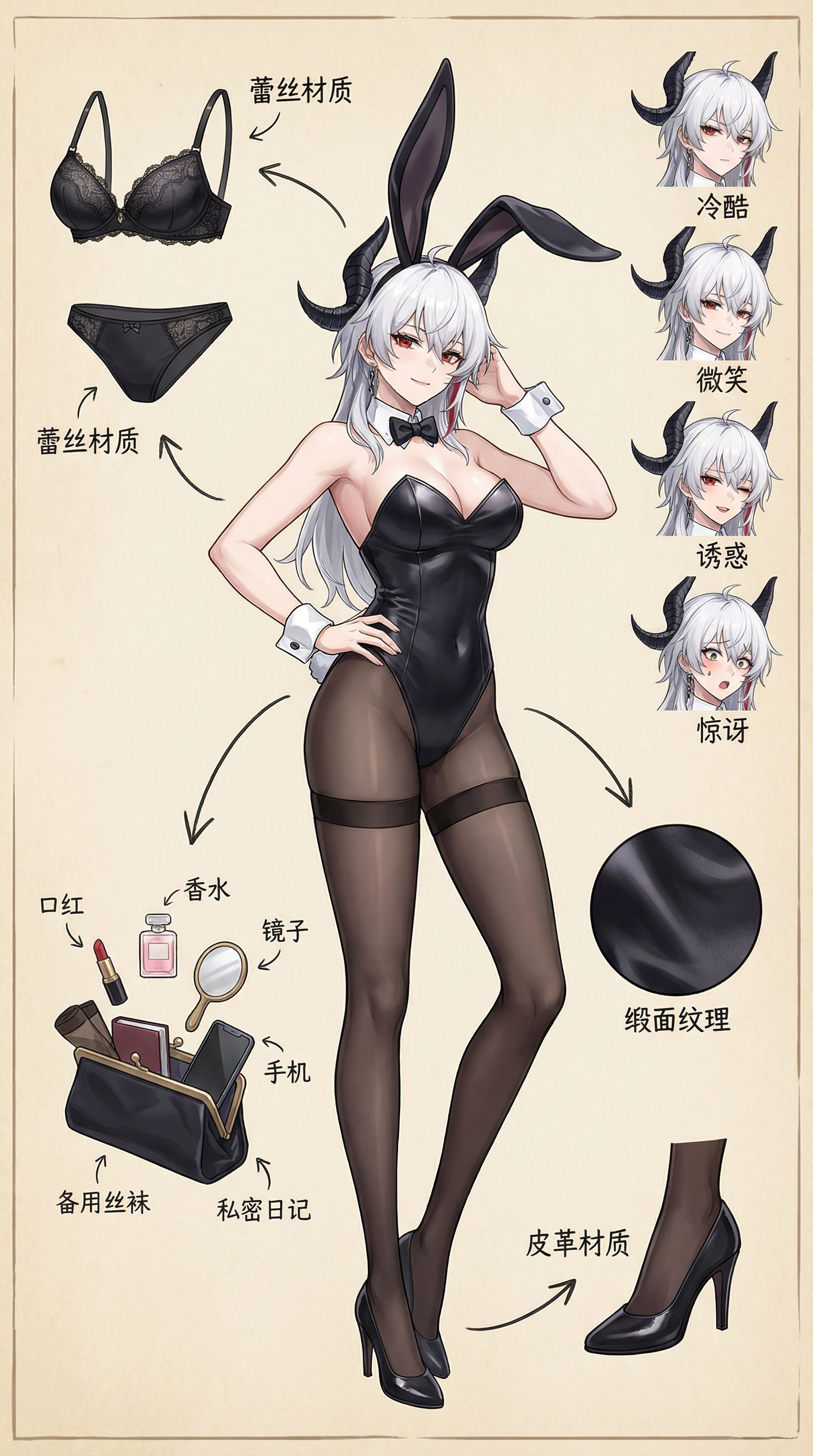 鸣潮系列兔女郎 千咲ai绘画二次元创意图片解析,第2张