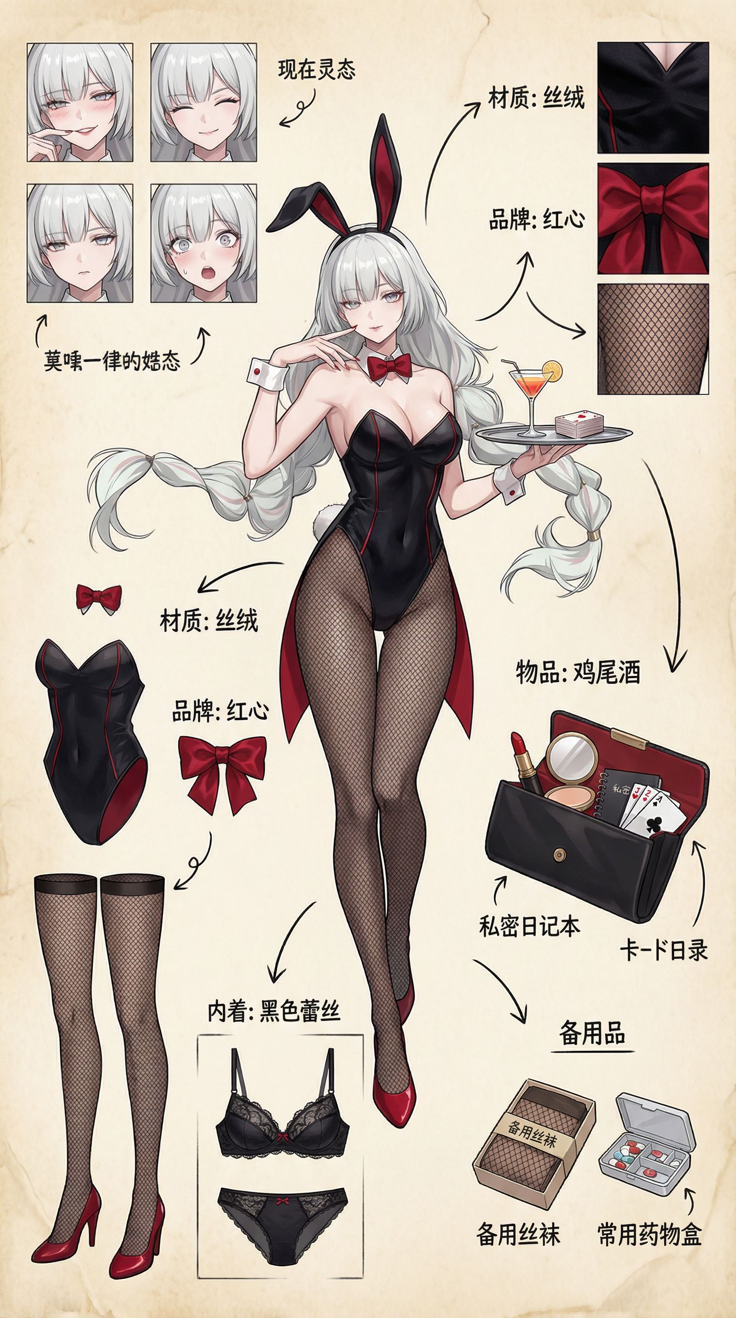 鸣潮系列兔女郎 千咲ai绘画二次元创意图片解析,第3张