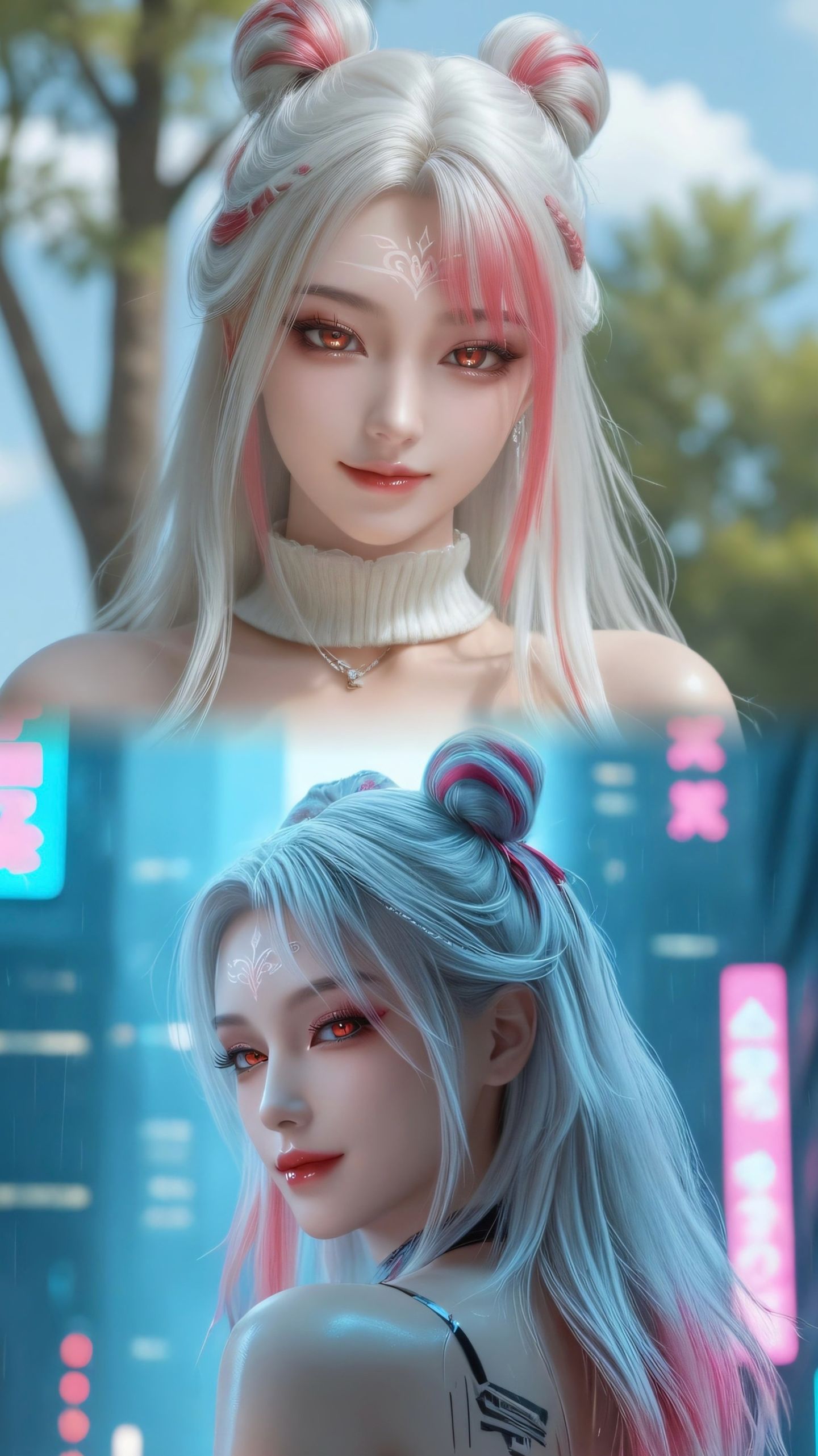 克金玩家南小橙手机壁纸锁屏壁纸桌面，眼神很有魅力。国漫女神美女,第3张