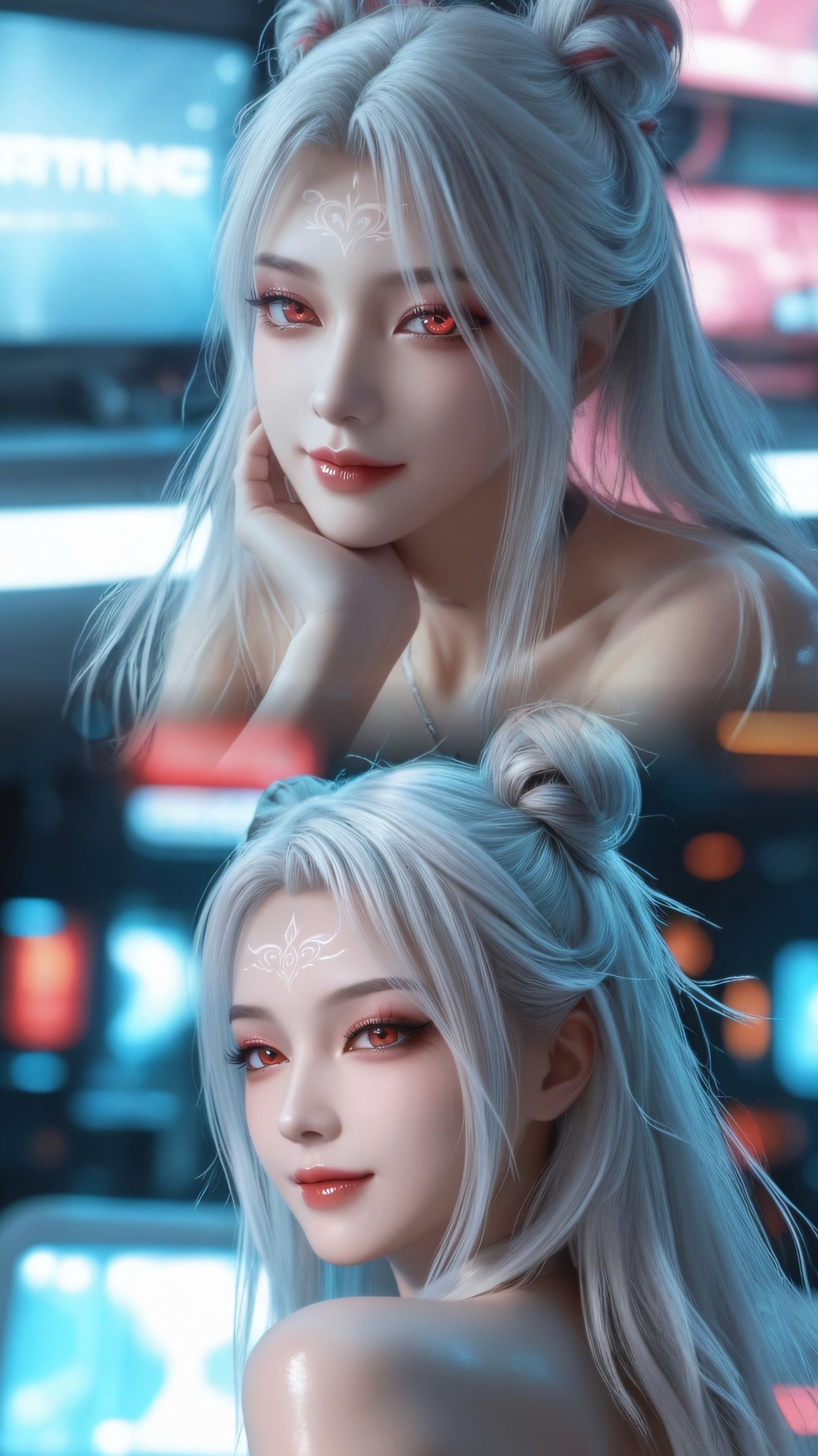 克金玩家南小橙手机壁纸锁屏壁纸桌面，眼神很有魅力。国漫女神美女,第4张