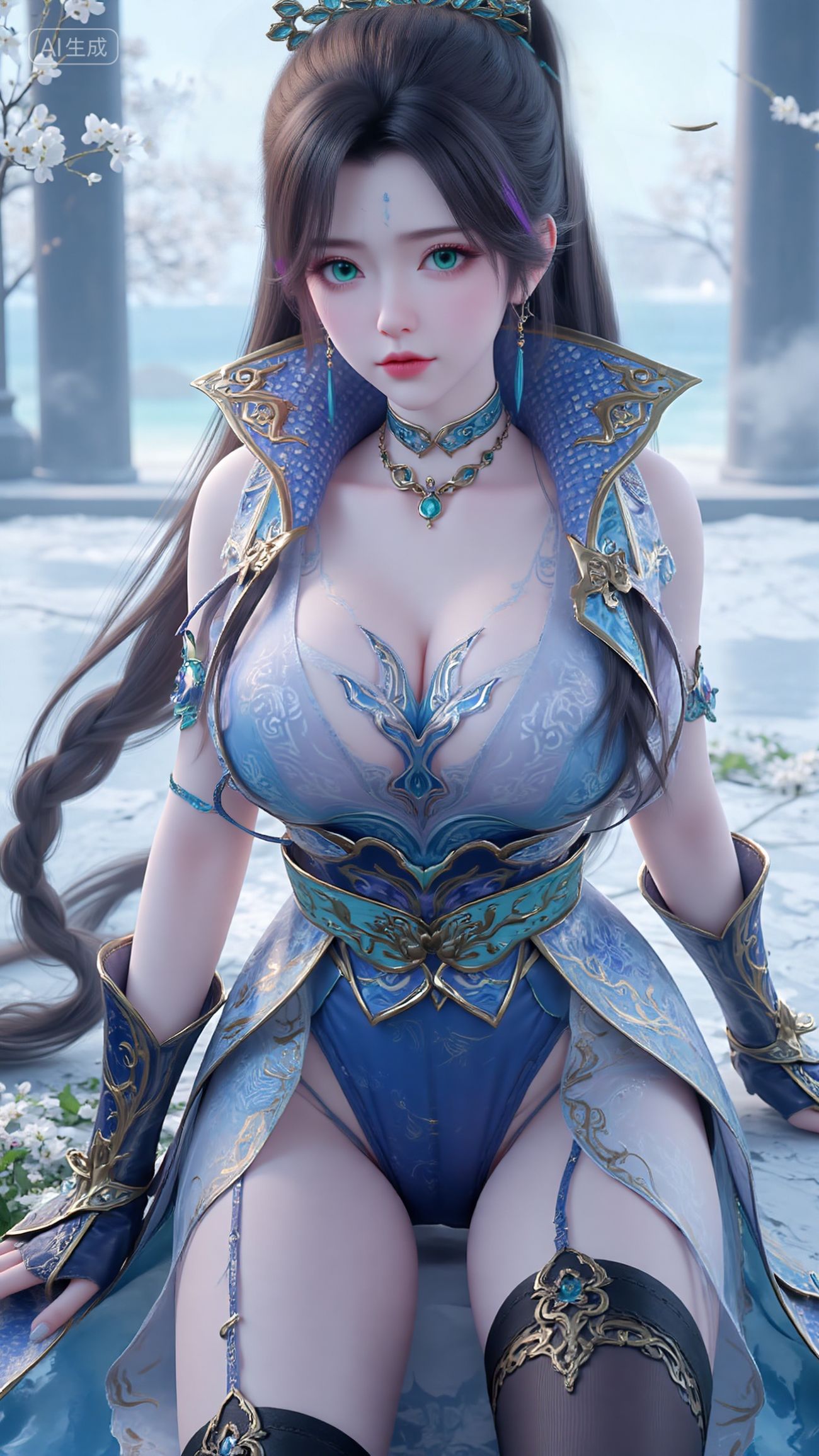 高清壁纸 斗破苍穹青鳞国漫女神 手机锁屏美女壁纸,第1张