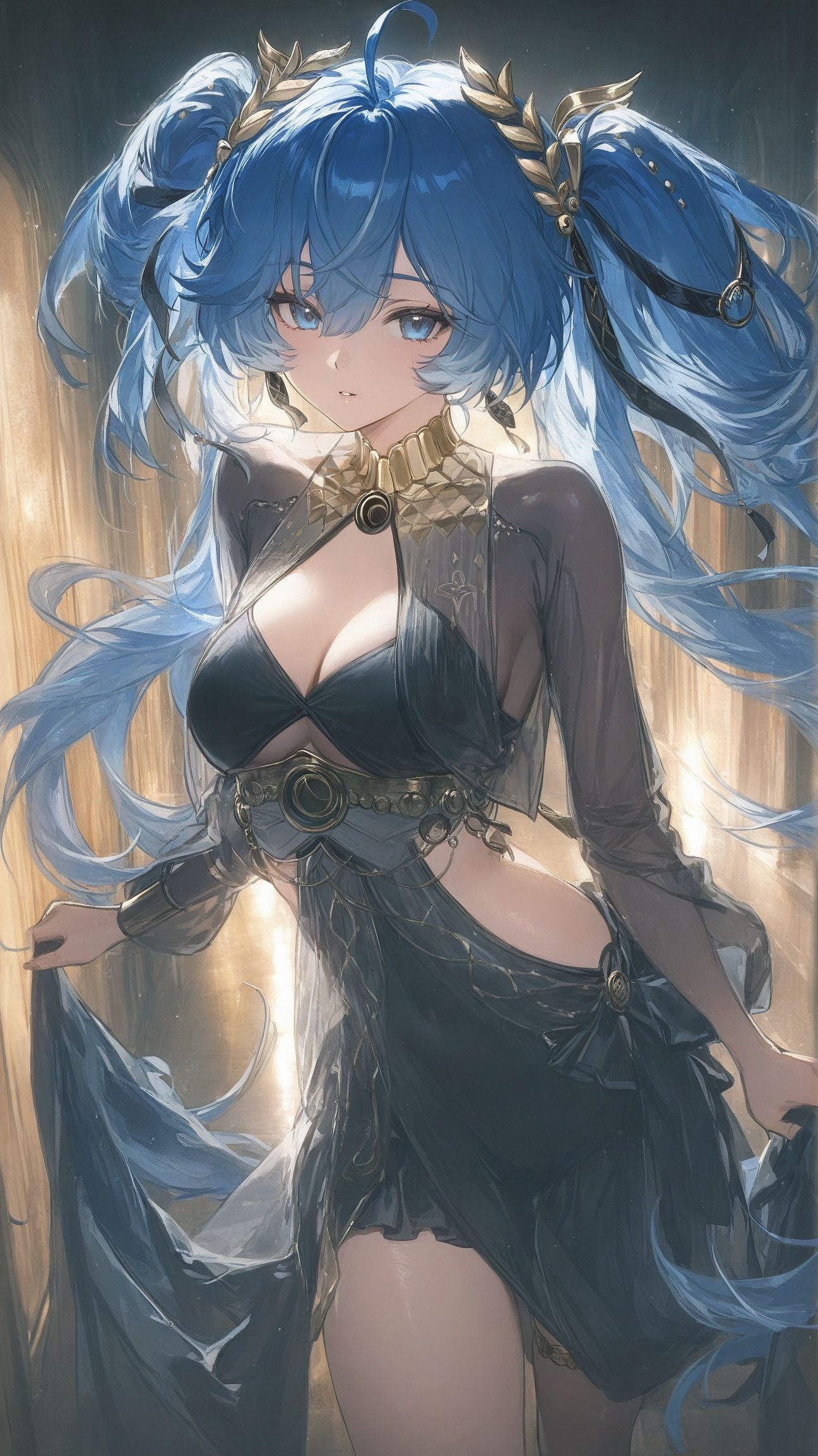 鸣潮游戏角色女团 赞妮 奥古斯塔 尤诺 卡提希娅，礼服旗袍美腿丝袜,第2张