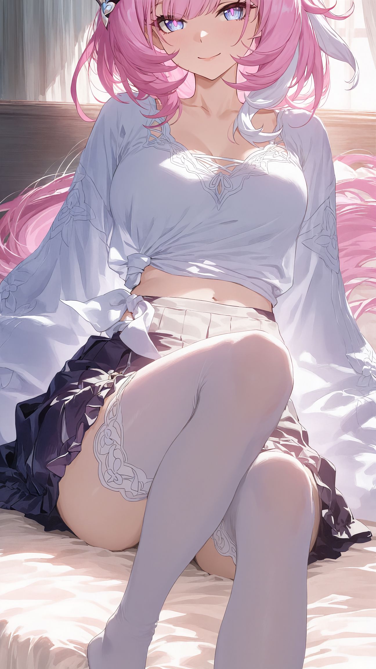 游戏崩坏星穹铁道 知更鸟 爱莉希雅 花火，大长腿美腿 蕾丝睡衣,第4张