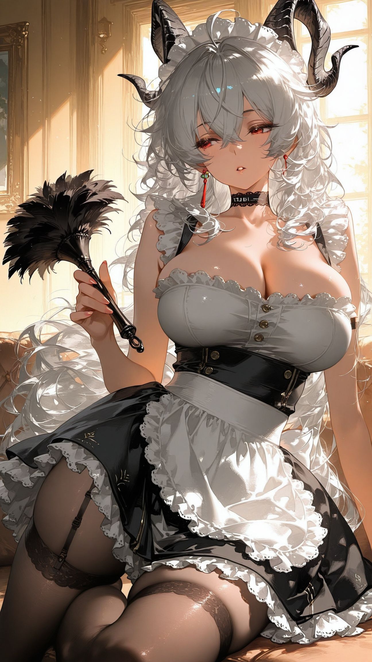 鸣潮 长离 赞妮 珂莱塔,女仆装吊带丝袜黑丝美腿,第3张 鸣潮 长离 赞妮 珂莱塔,女仆装吊带丝袜黑丝美腿,第3张