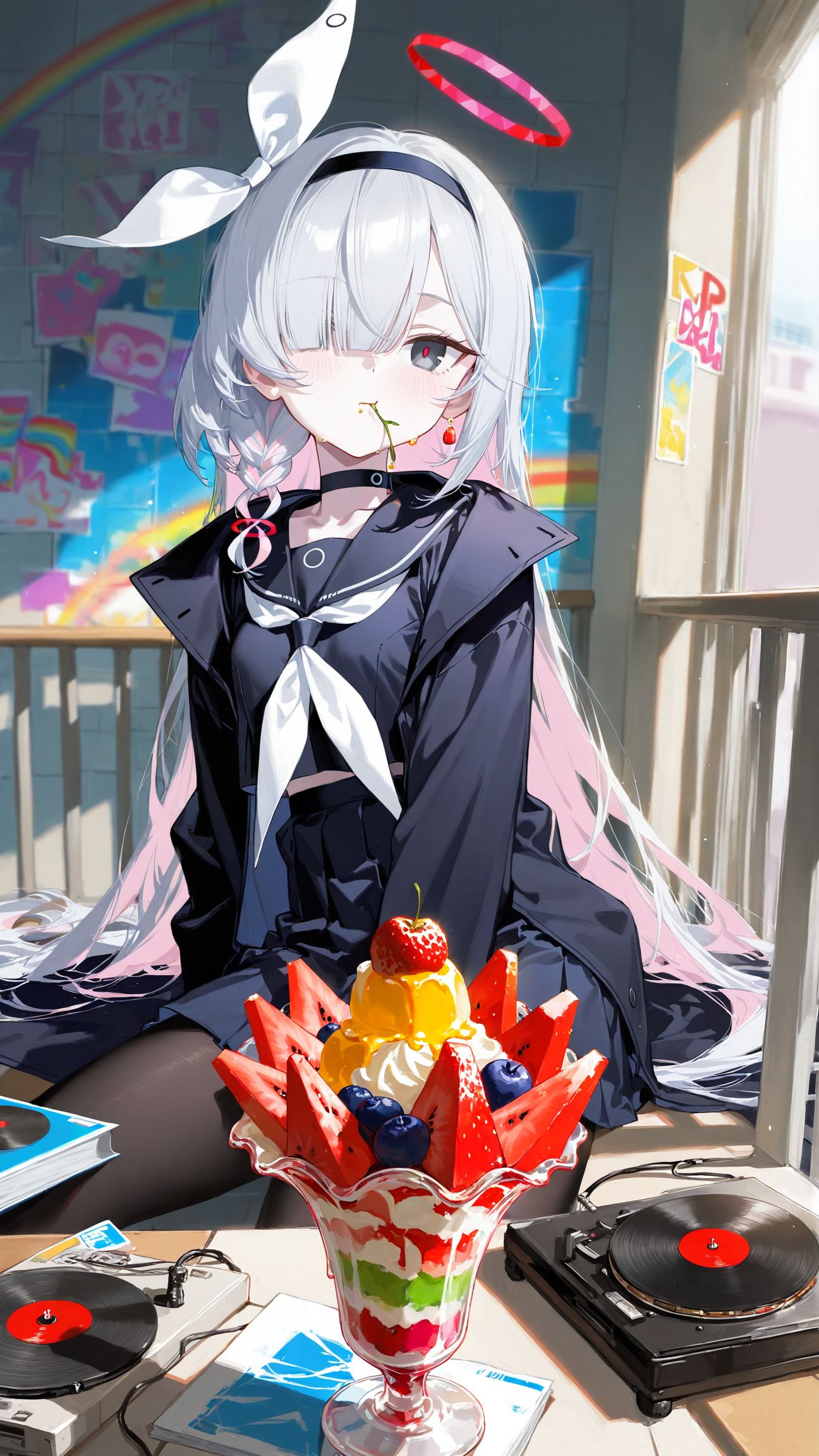 蔚蓝档案 爱丽丝 橘光 砂狼白子 普拉娜 尾巴兽耳冰淇淋,第3张