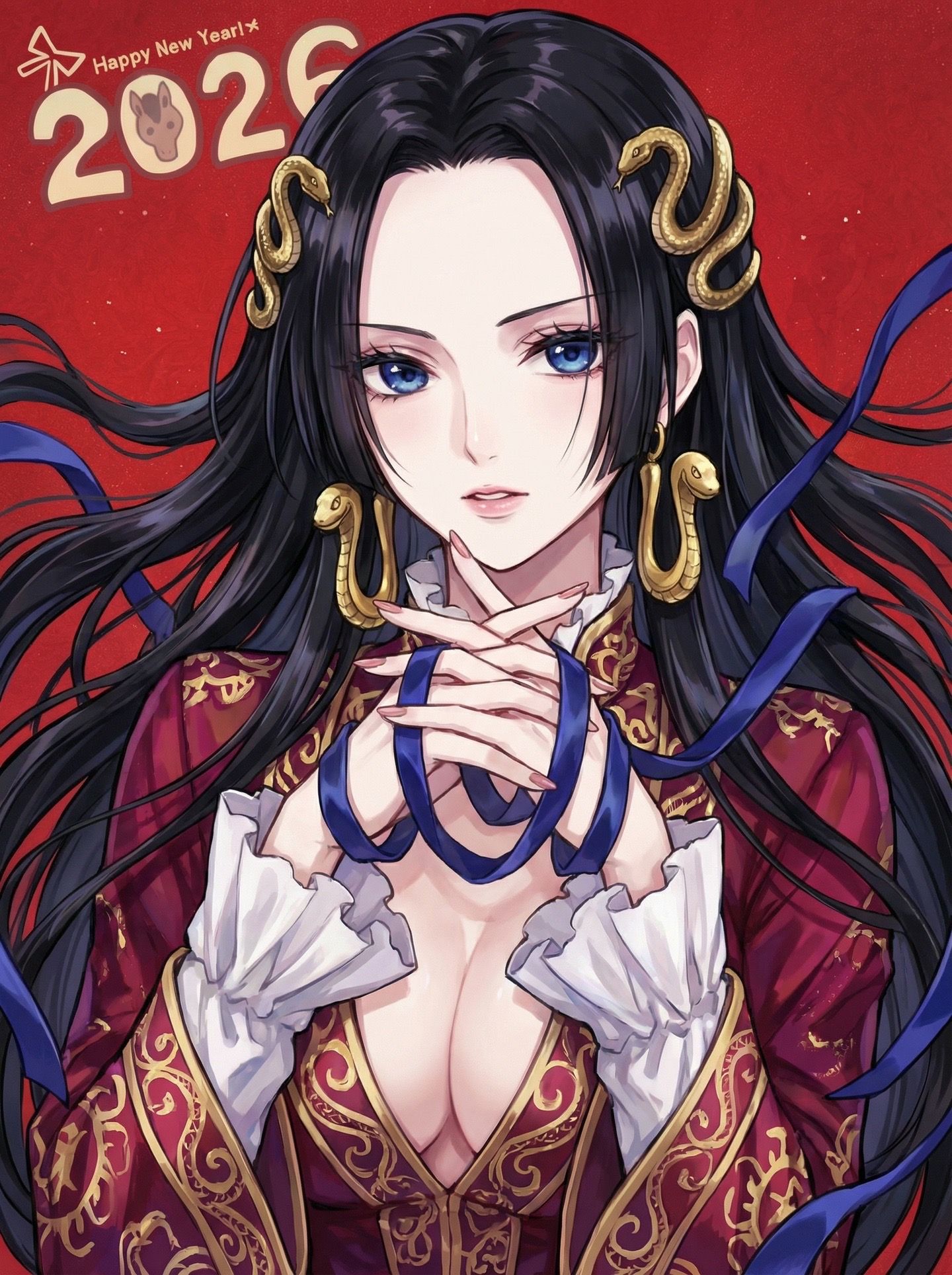 海贼王二创2026新年快乐！女帝汉库克 乌塔 大和 二次元少女,第3张