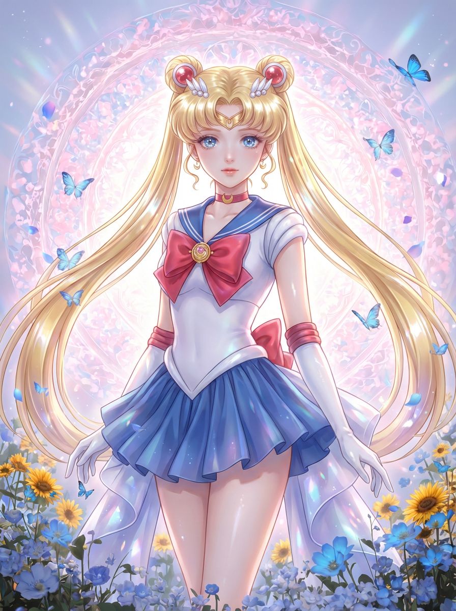 美少女二创ai绘制 二次元壁纸动漫美女 美少女战士,第1张