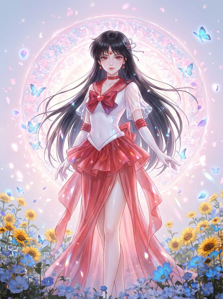 美少女二创ai绘制 二次元壁纸动漫美女 美少女战士,第4张