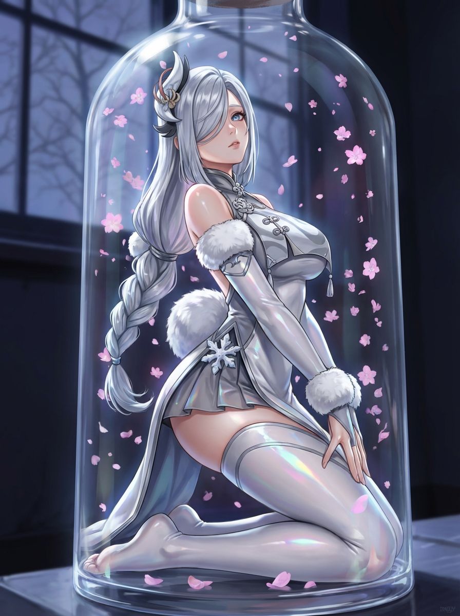 原神二创瓶中玩偶 八重神子 甘雨 神里凌华 胡桃,第4张