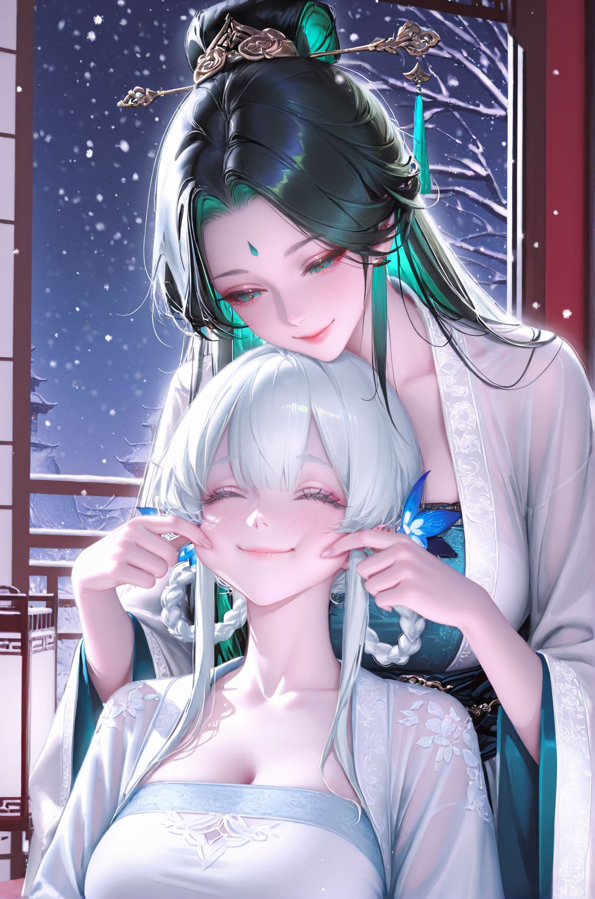 小青与白素贞角色互换，古风美人。二次元捏脸俏皮可爱,第1张