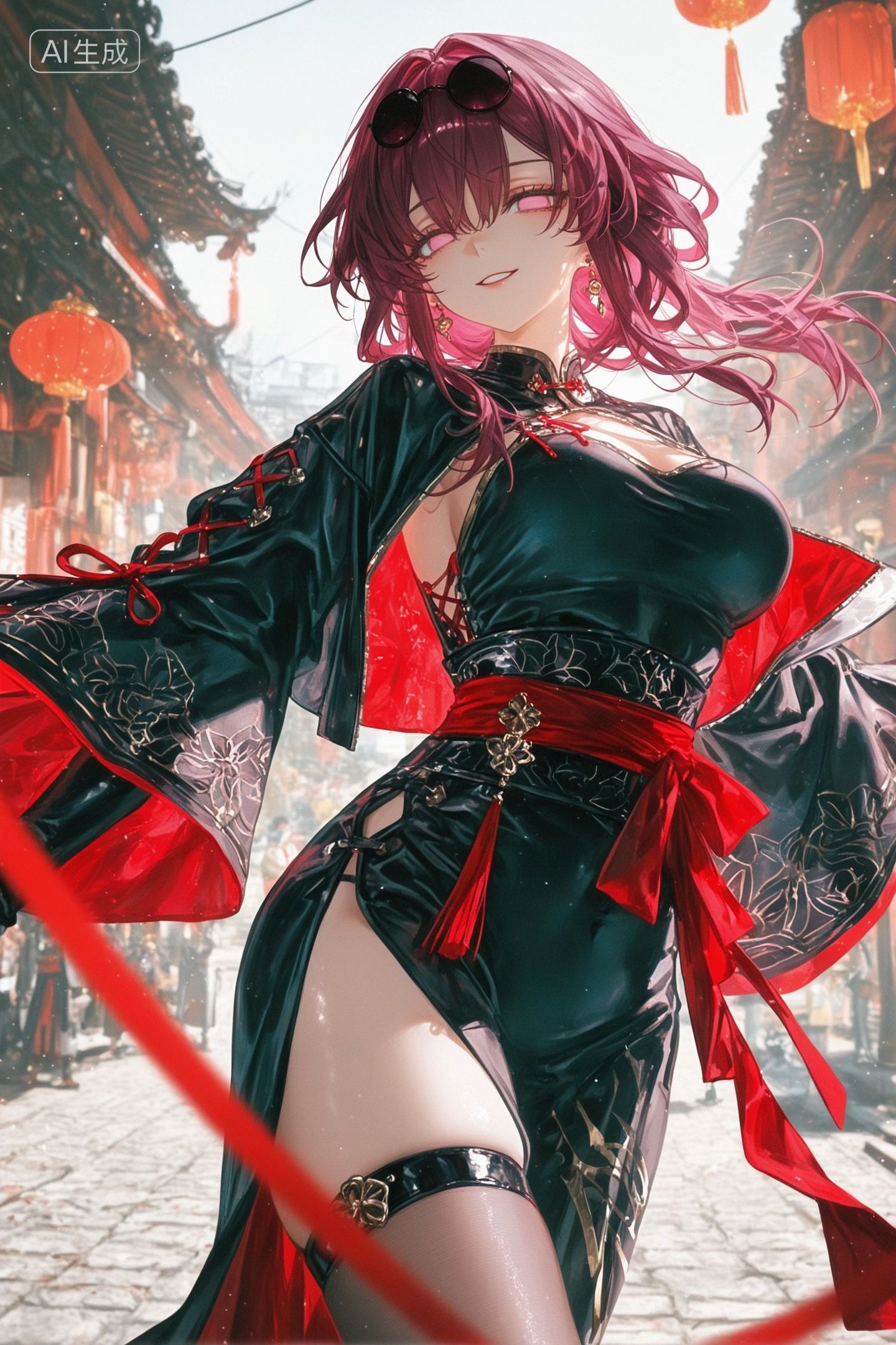 崩坏星穹铁道卡芙卡 二次元壁纸 古风主题黑丝过膝袜美腿,第1张