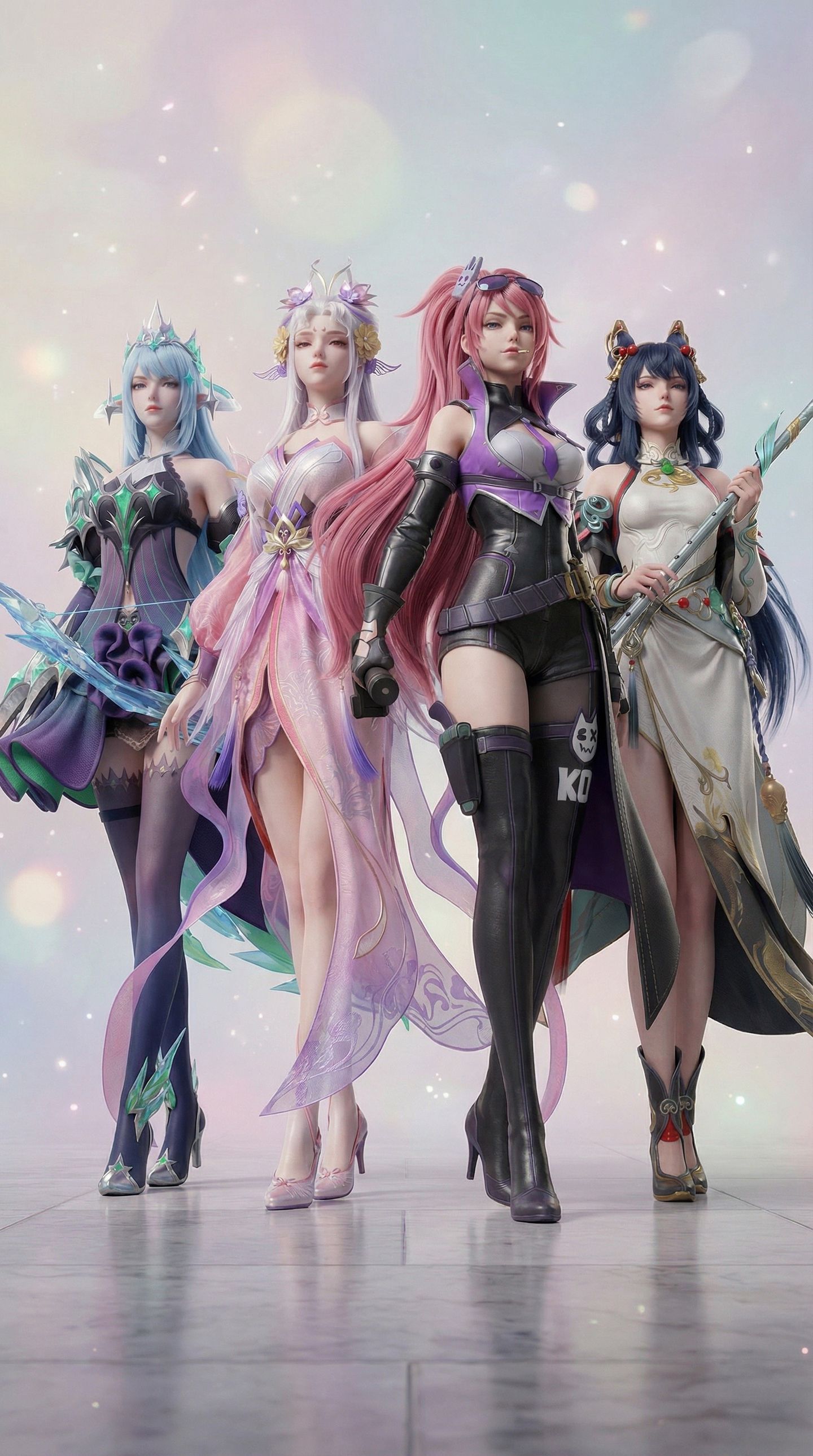 王者荣耀射手女团，这气场谁懂！虞姬 艾琳 孙尚香 公孙离,第6张