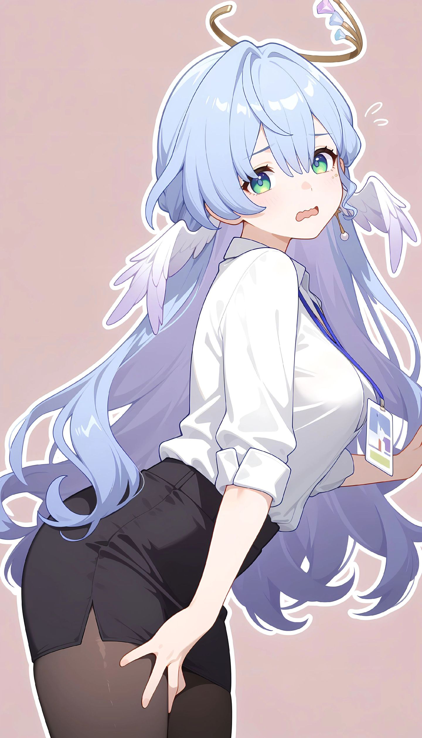 知更鸟职业装 游戏崩坏星穹铁道角色壁纸 黑丝袜,第4张