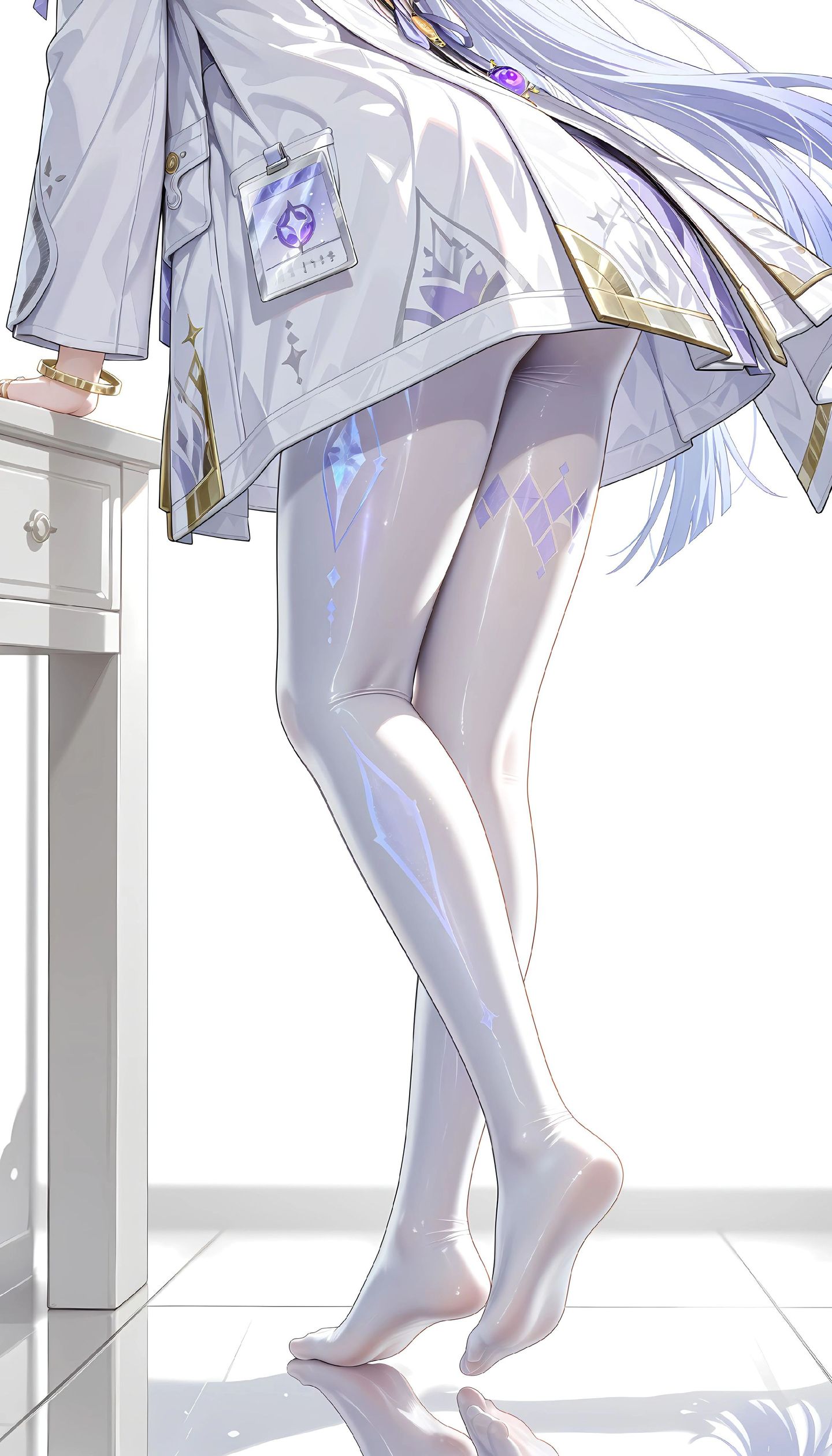 透明版莫宁 鸣潮壁纸 二次元少女 大长腿裤袜美腿福利,第1张