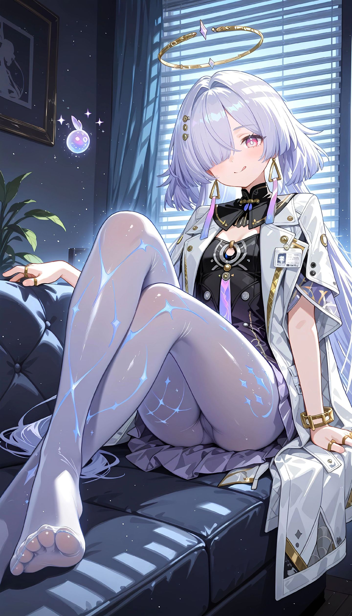 透明版莫宁 鸣潮壁纸 二次元少女 大长腿裤袜美腿福利,第3张