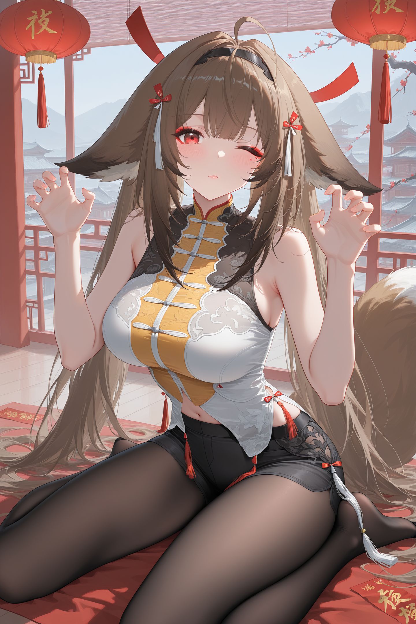 要和小师姐一起么？叶瞬光 绝区零 黑丝裤袜 兽耳尾巴,第2张